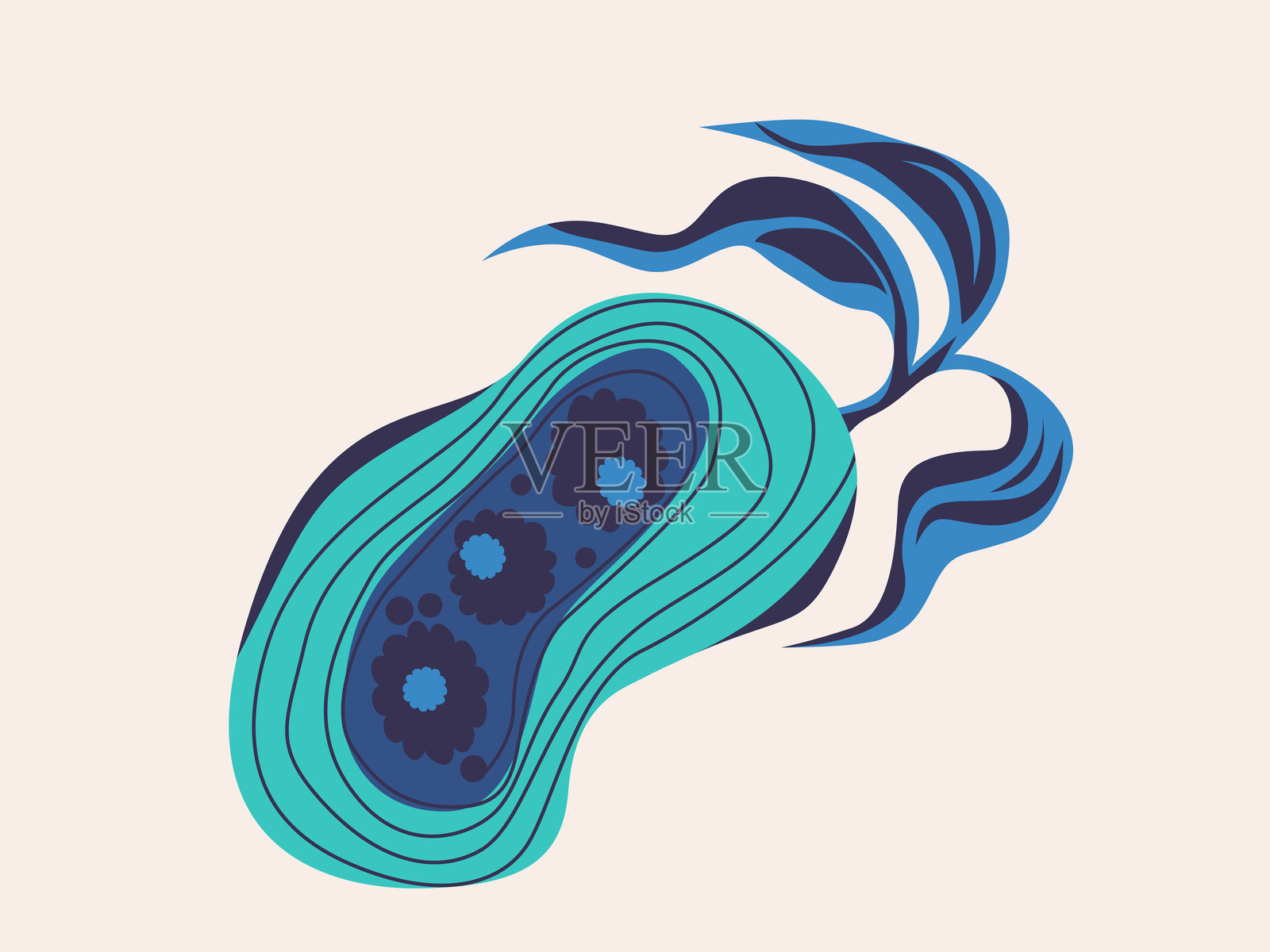 不存在的水果。插画图片素材