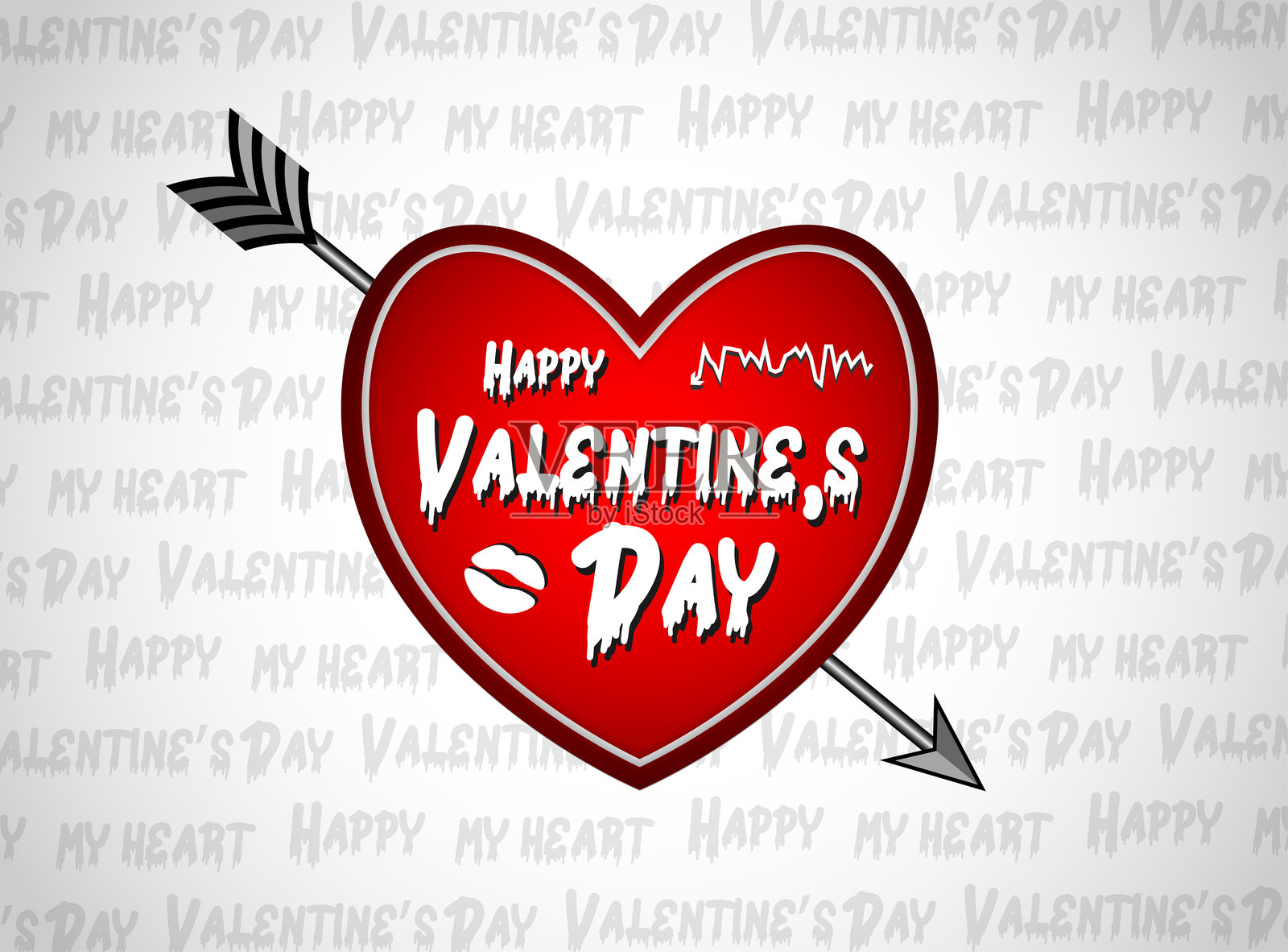 情人节快乐的排版，壁纸和背景设计矢量插图插画图片素材