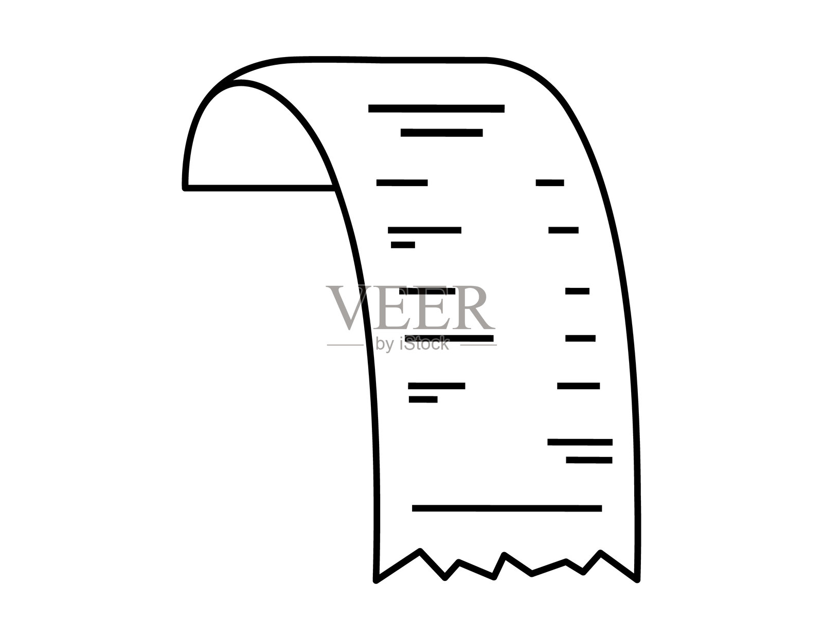 销售收据轮廓插图插画图片素材