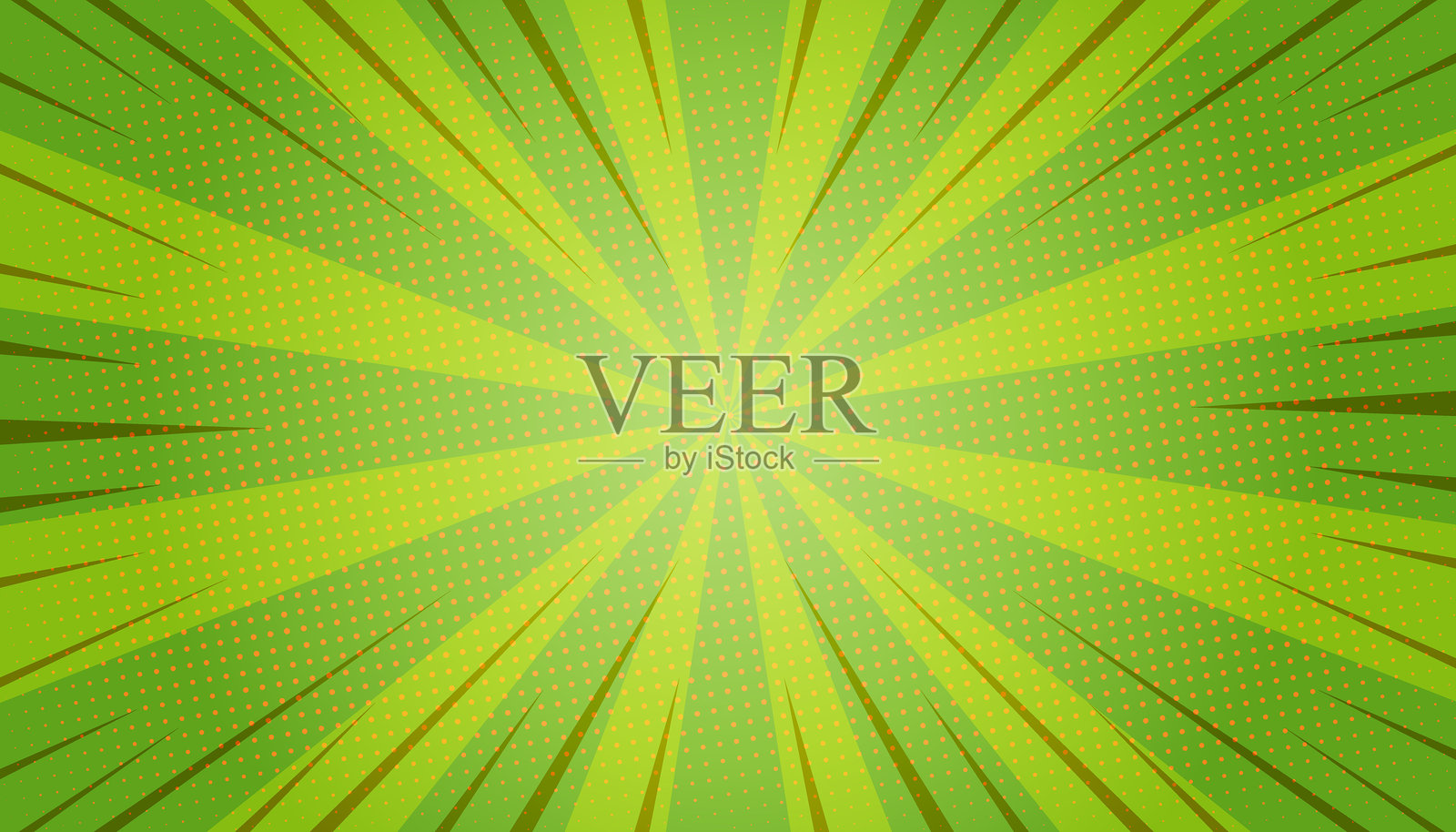 绿色漫画波普艺术背景插画图片素材