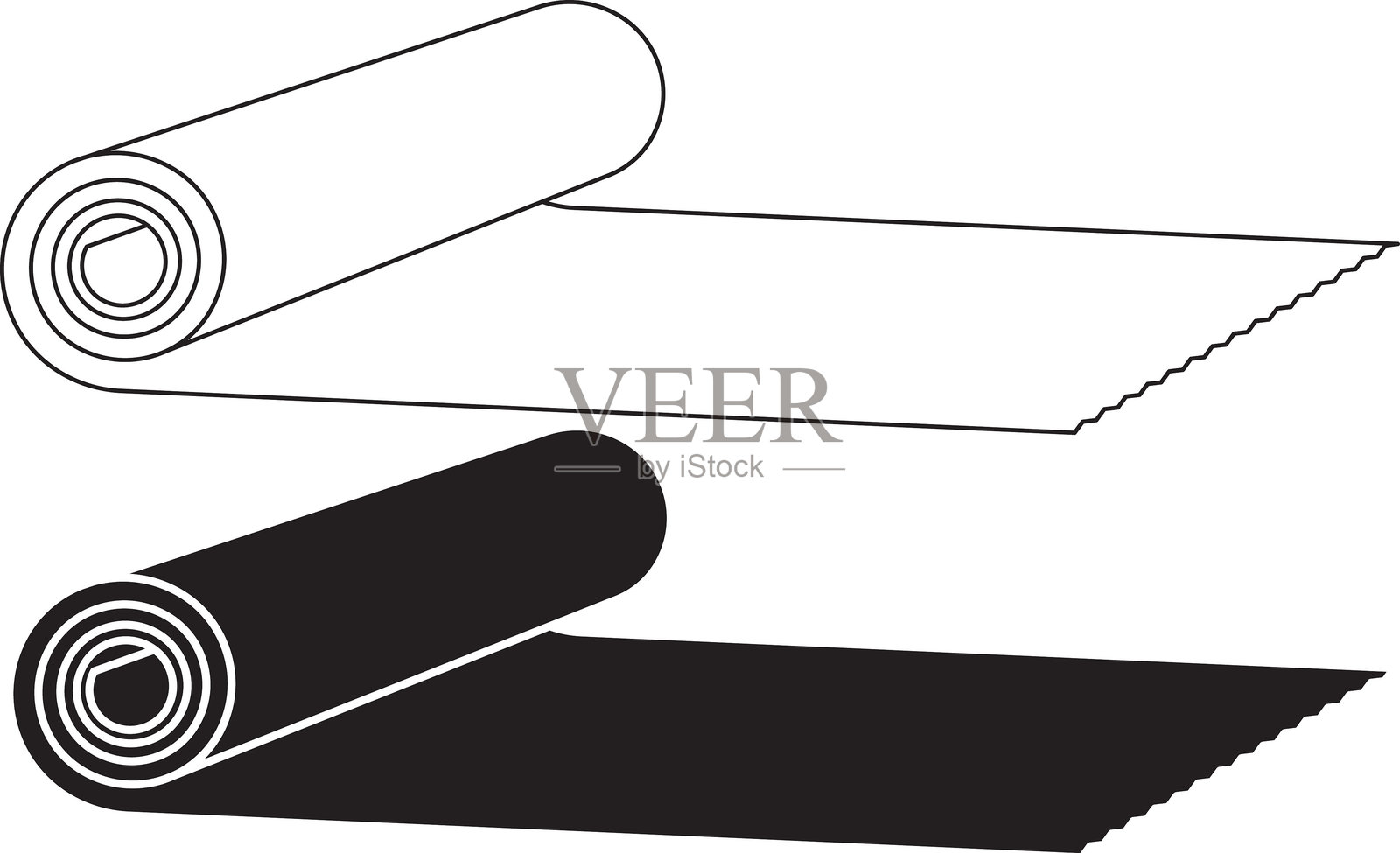 铝箔卷图标集插画图片素材