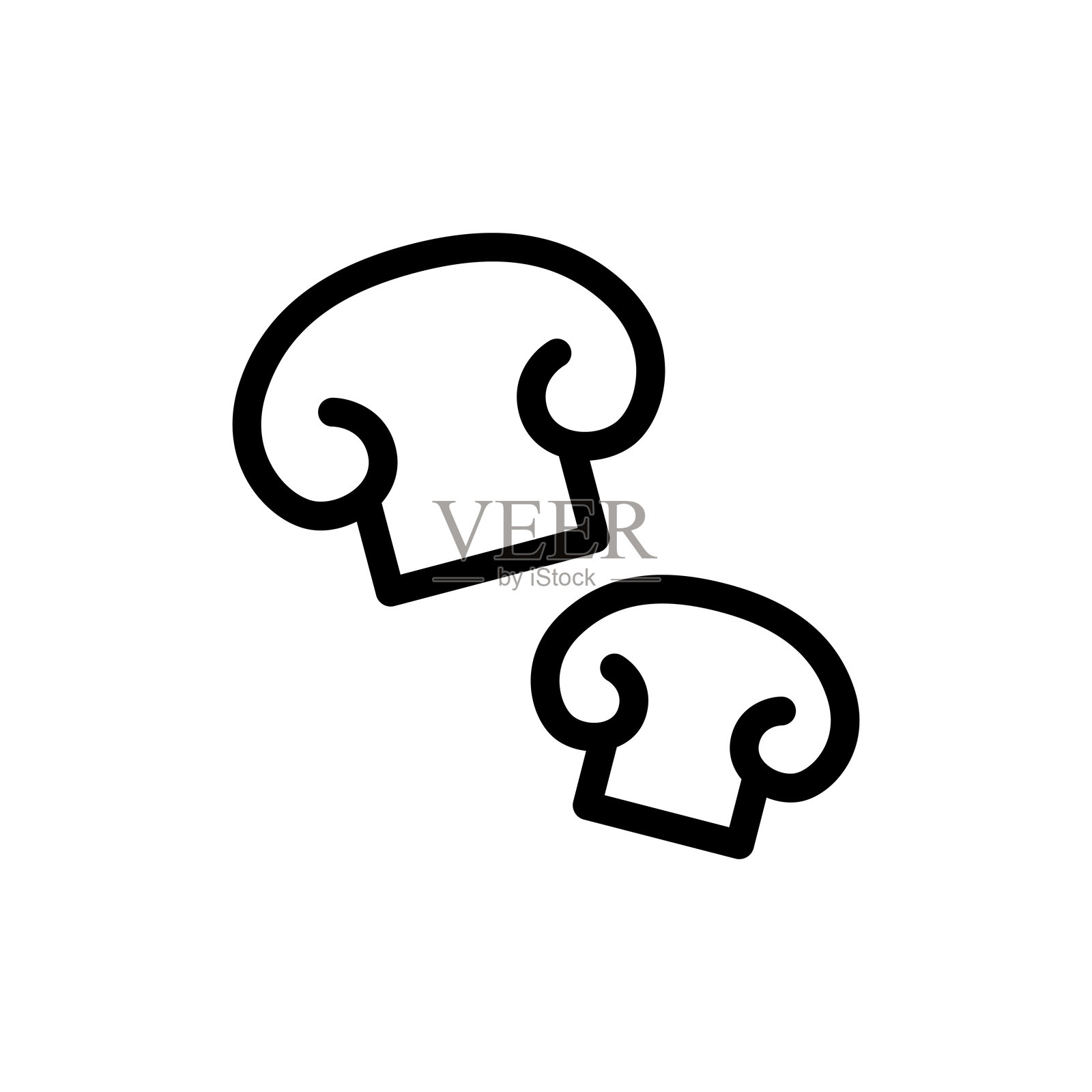 细线风格的蘑菇图标。矢量插图图形设计插画图片素材