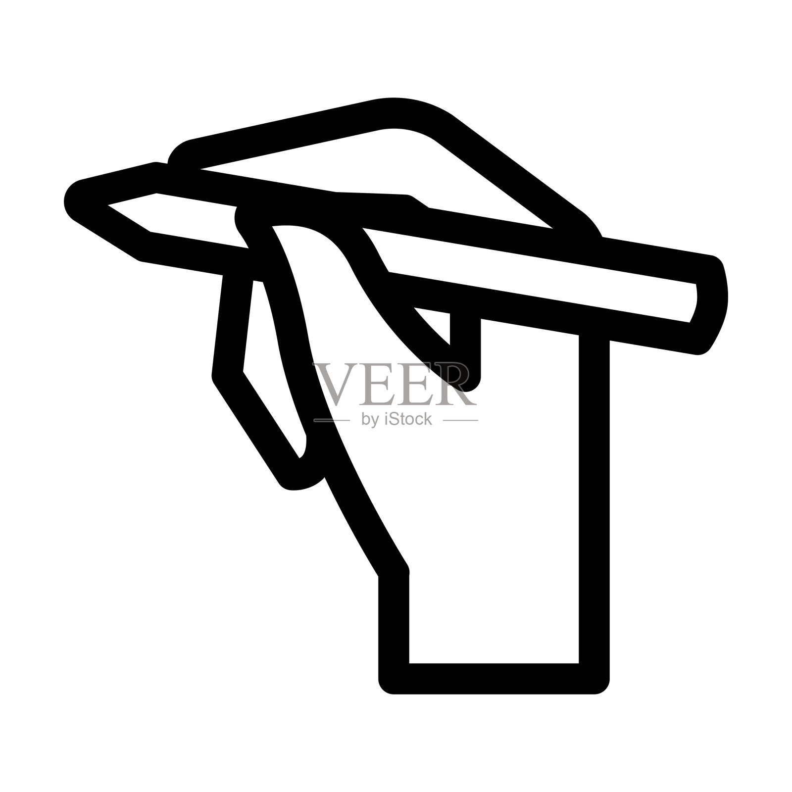 细线风格的写作图标。矢量插图图形设计插画图片素材