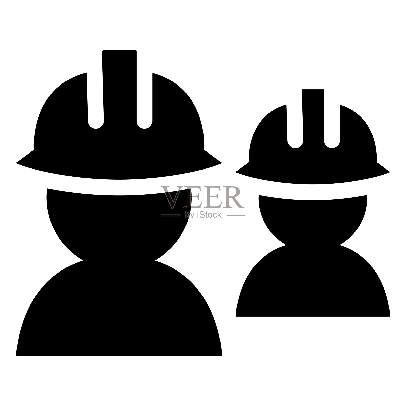 工人图标矢量插图平面设计插画图片素材