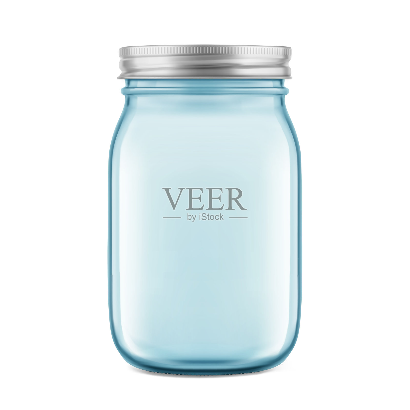 清晰的梅森罐食品和DIY模型。插画图片素材