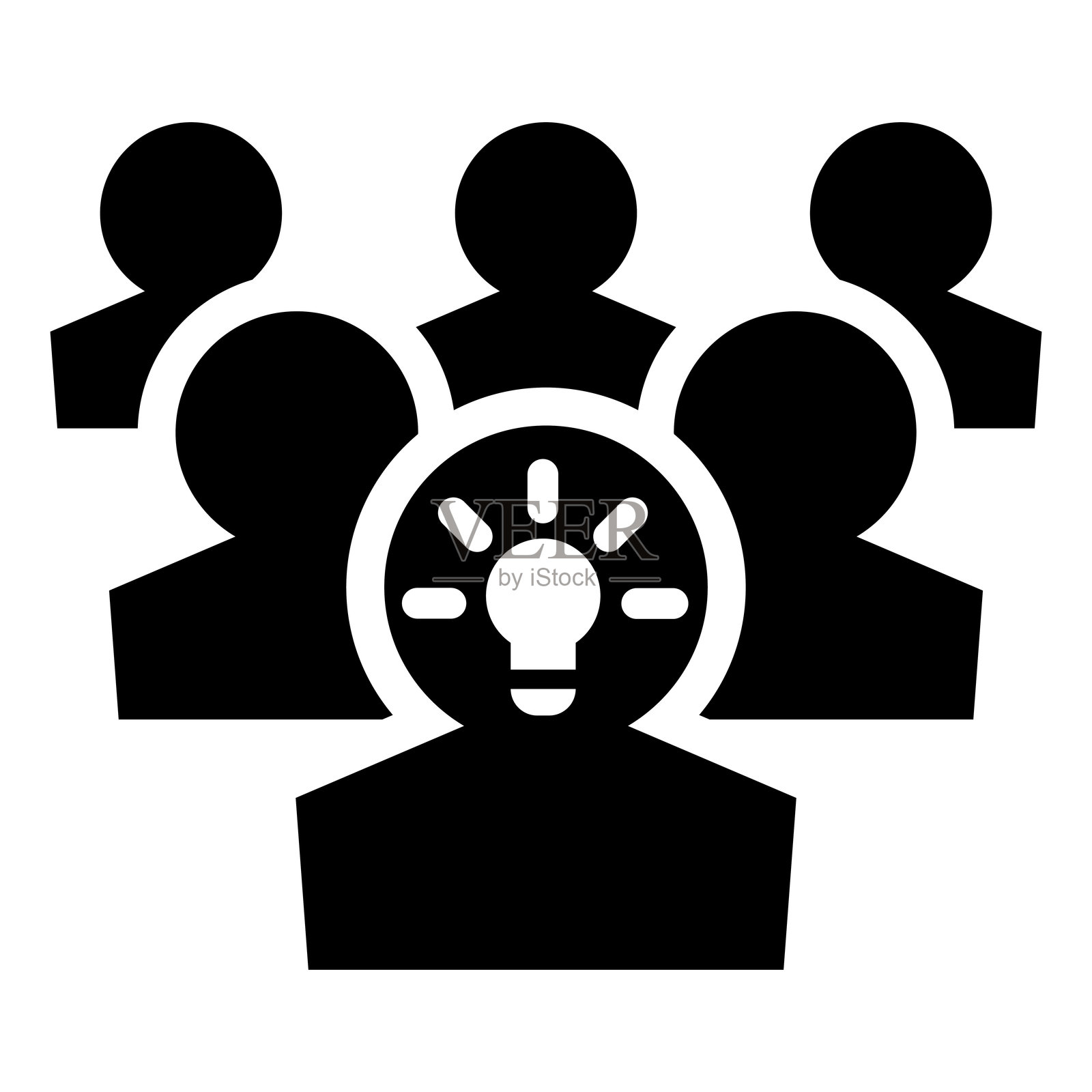 团队合作图标矢量插图平面设计插画图片素材