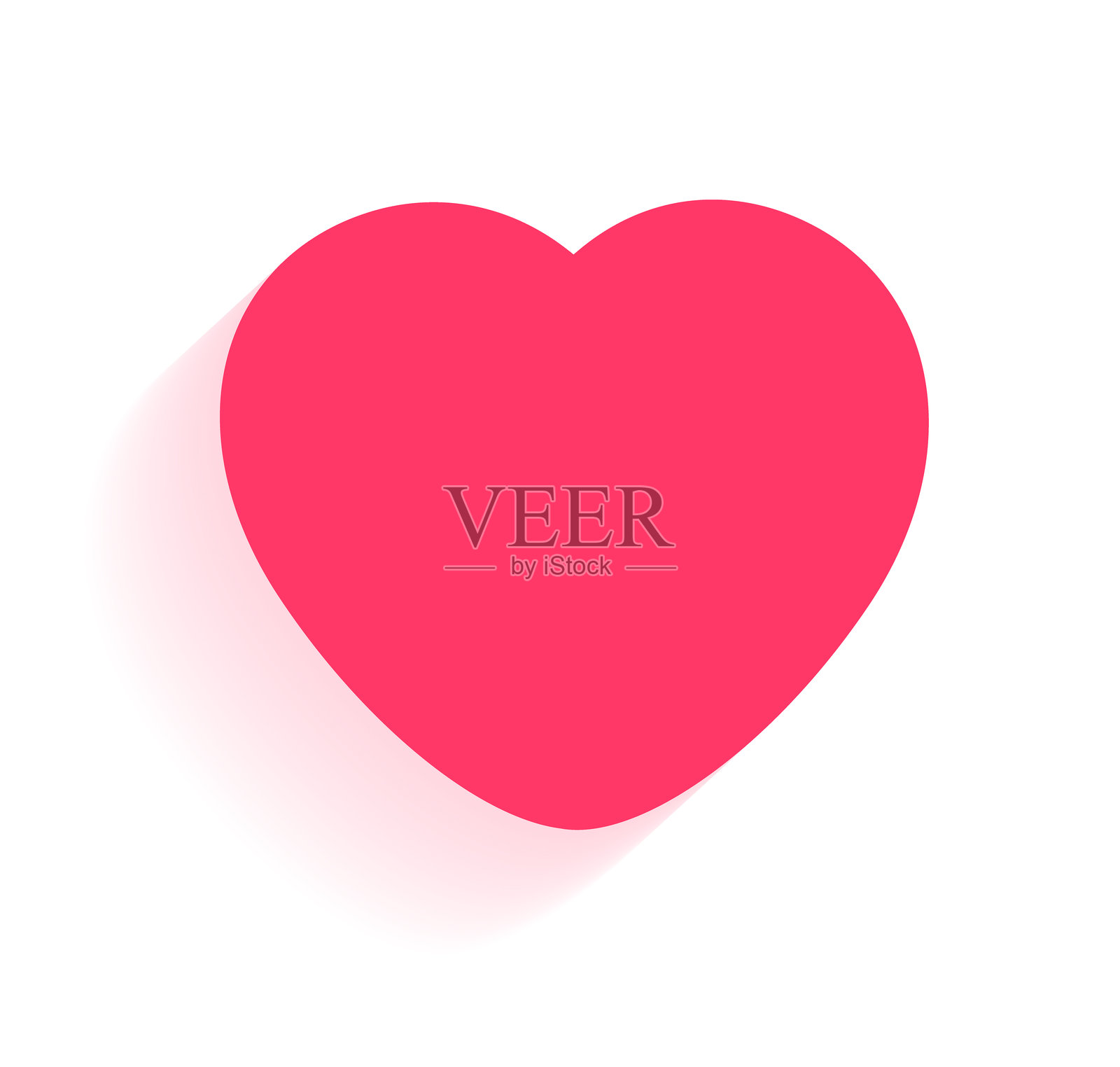 一个时尚的情人节横幅，带有心形符号和优雅的红色设计。非常适合卡片、促销和浪漫信息，表达了对任何特殊场合的爱与幸福。插画图片素材