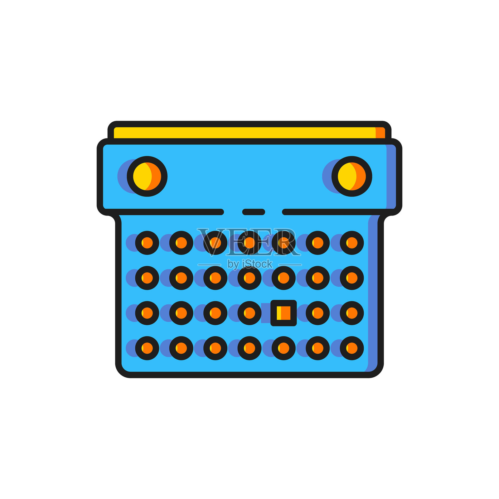 彩色日历图标，独立于白色背景。事件提醒符号。扁平填充轮廓风格，带阴影。矢量图。插画图片素材