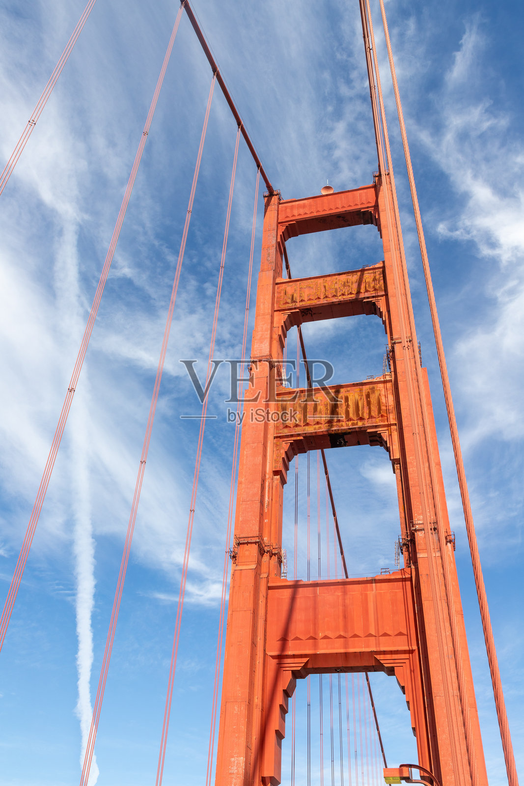 金门大桥的细节照片摄影图片