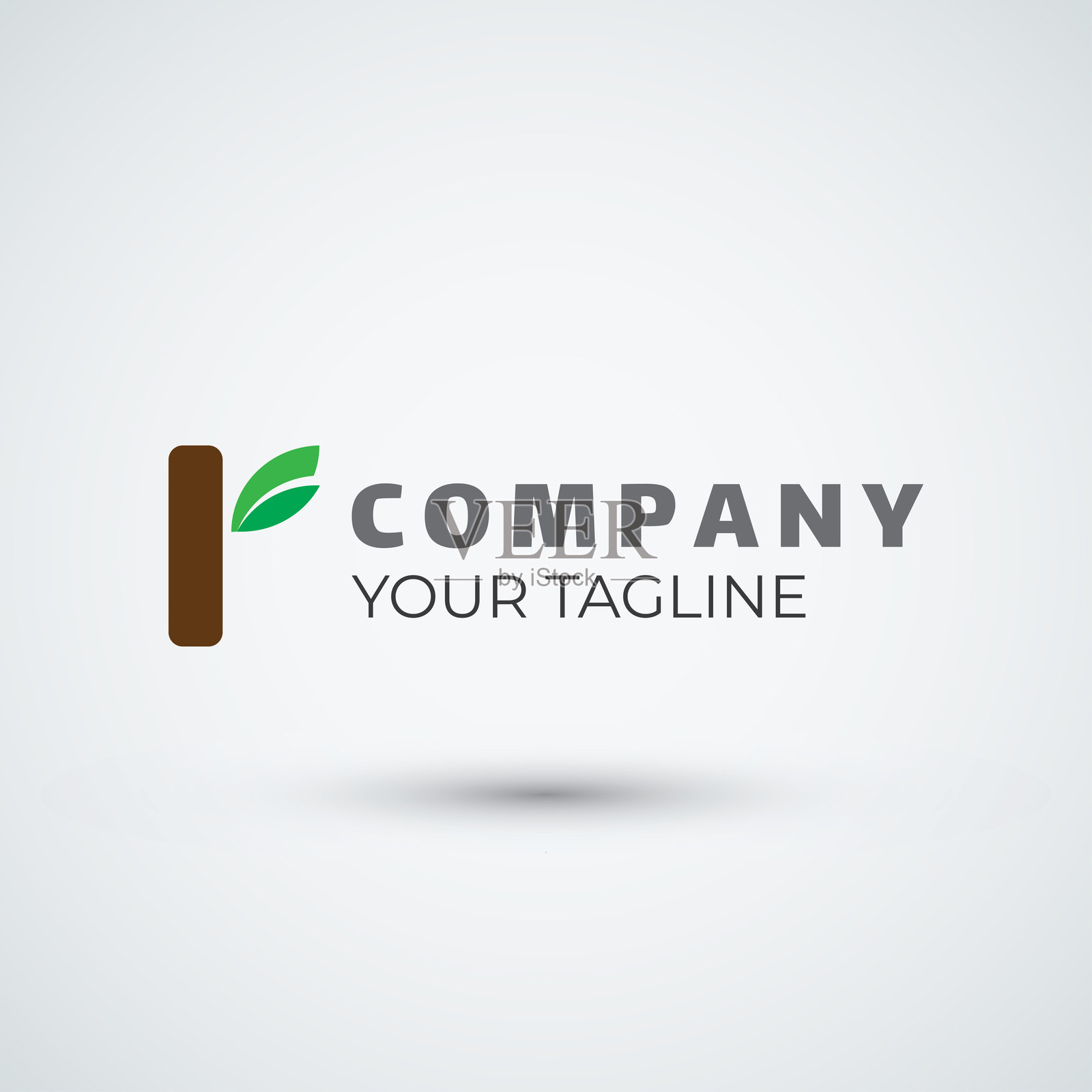 字母R叶子logo设计模板插画图片素材