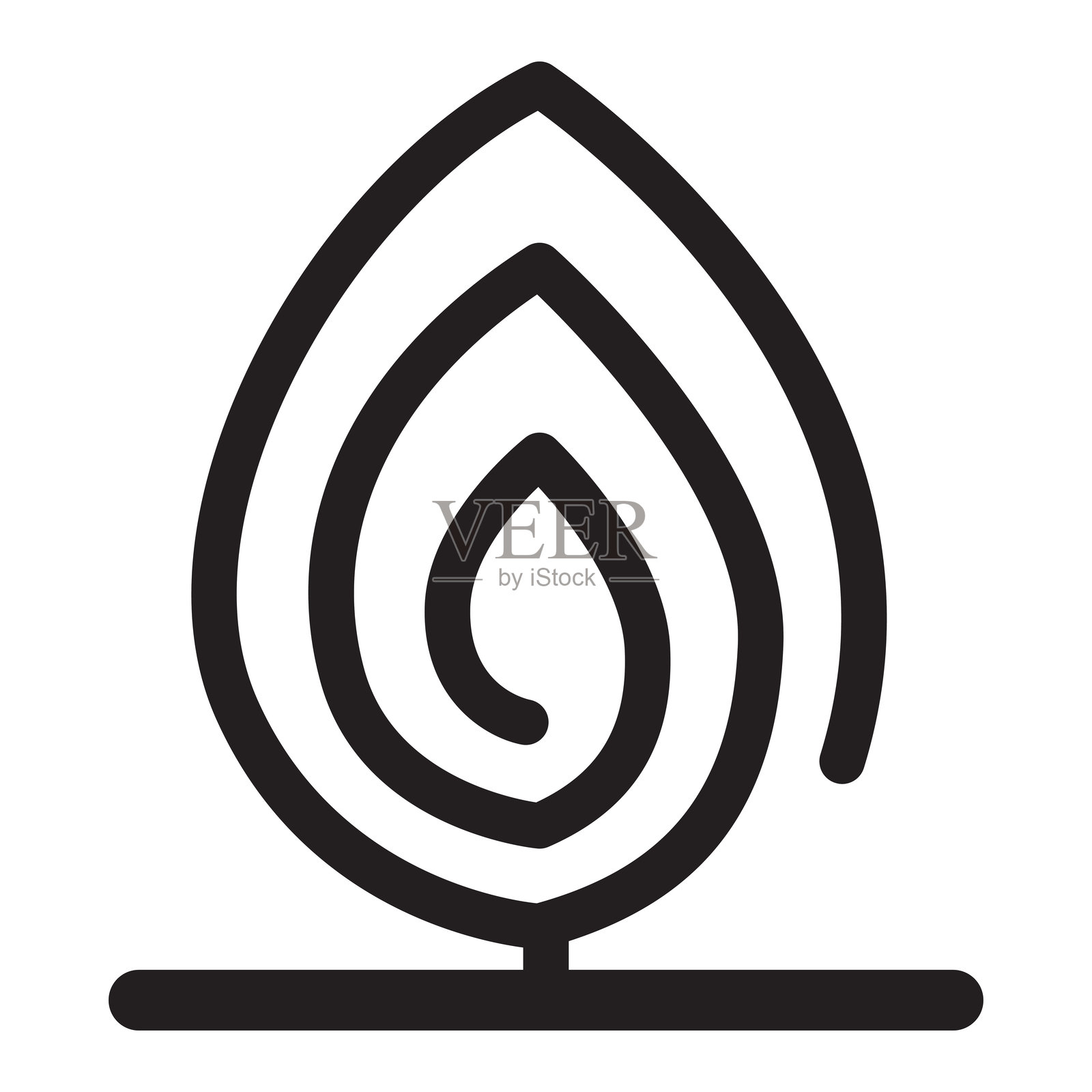 细线风格的树图标。矢量插图图形设计插画图片素材