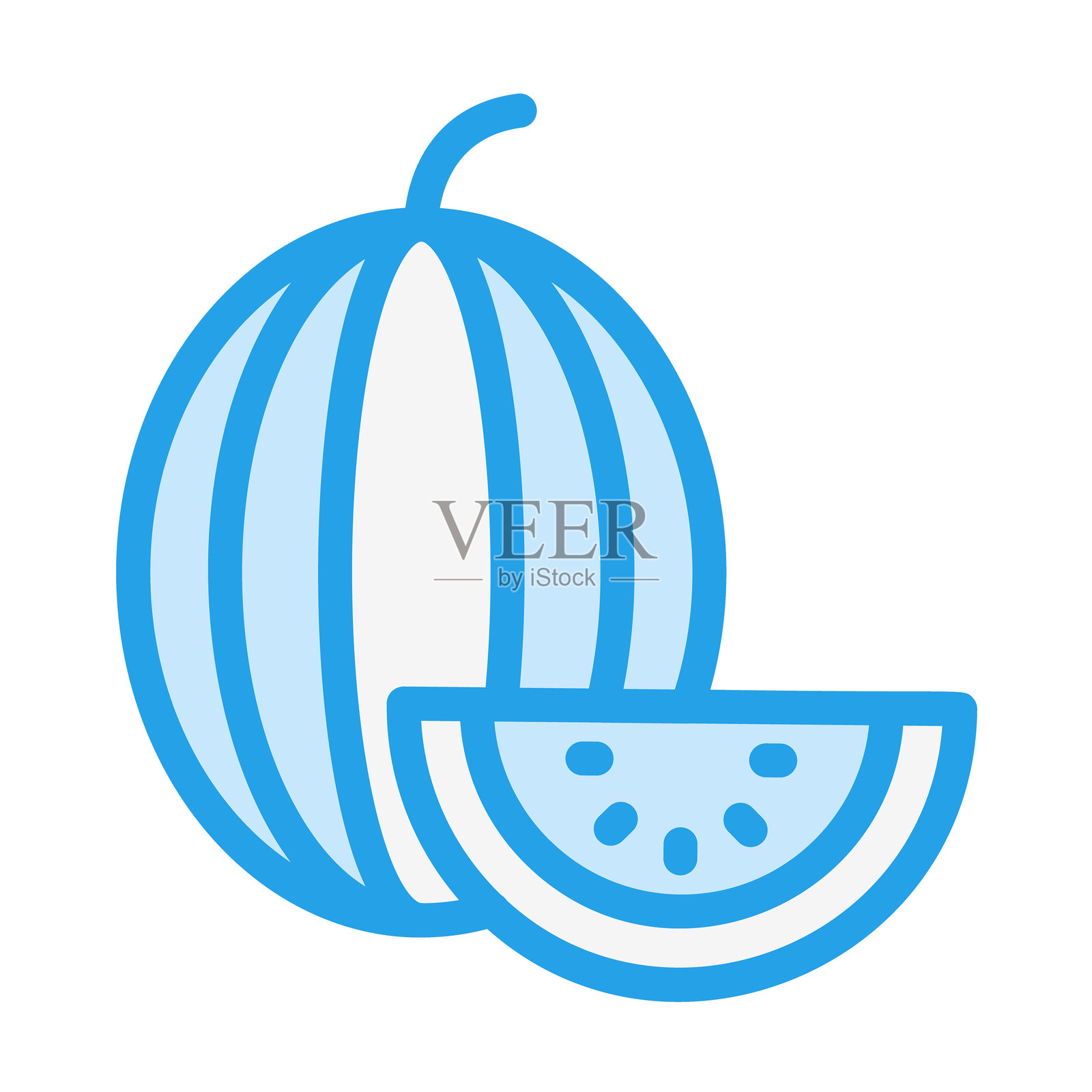 西瓜矢量图标设计插图插画图片素材