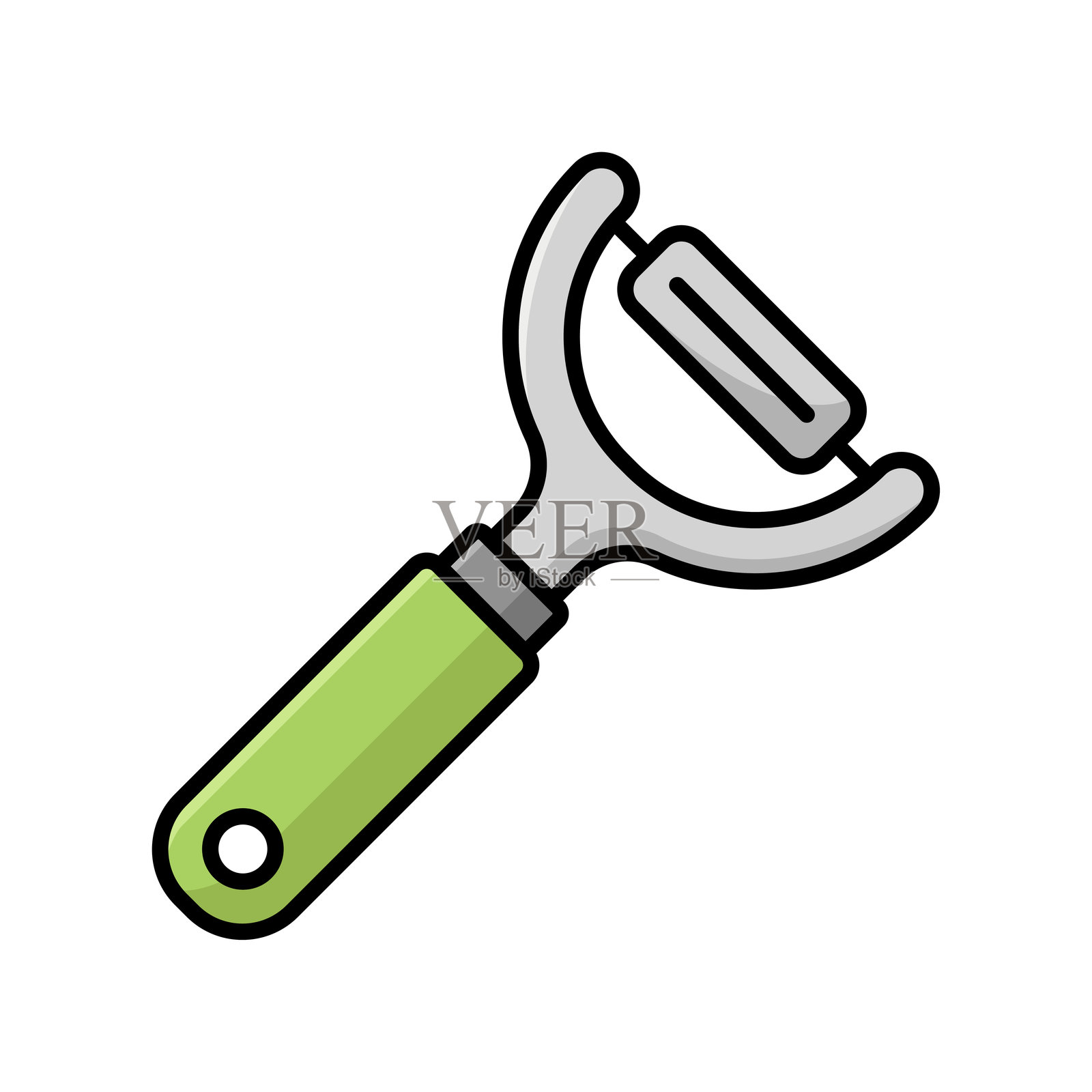 削皮器图标矢量设计模板，简单而干净插画图片素材