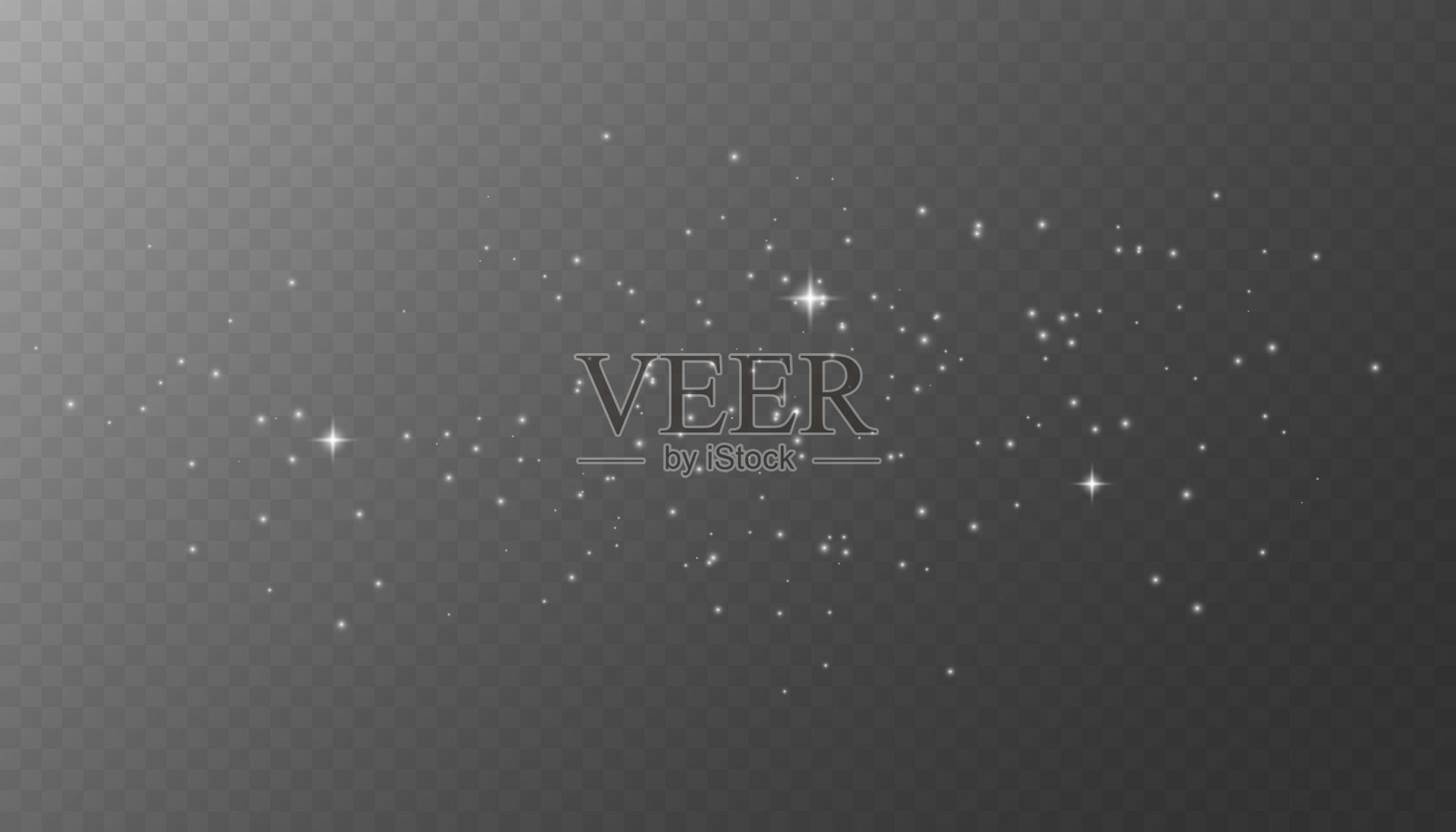 闪烁的尘埃。散景灯光。插画图片素材