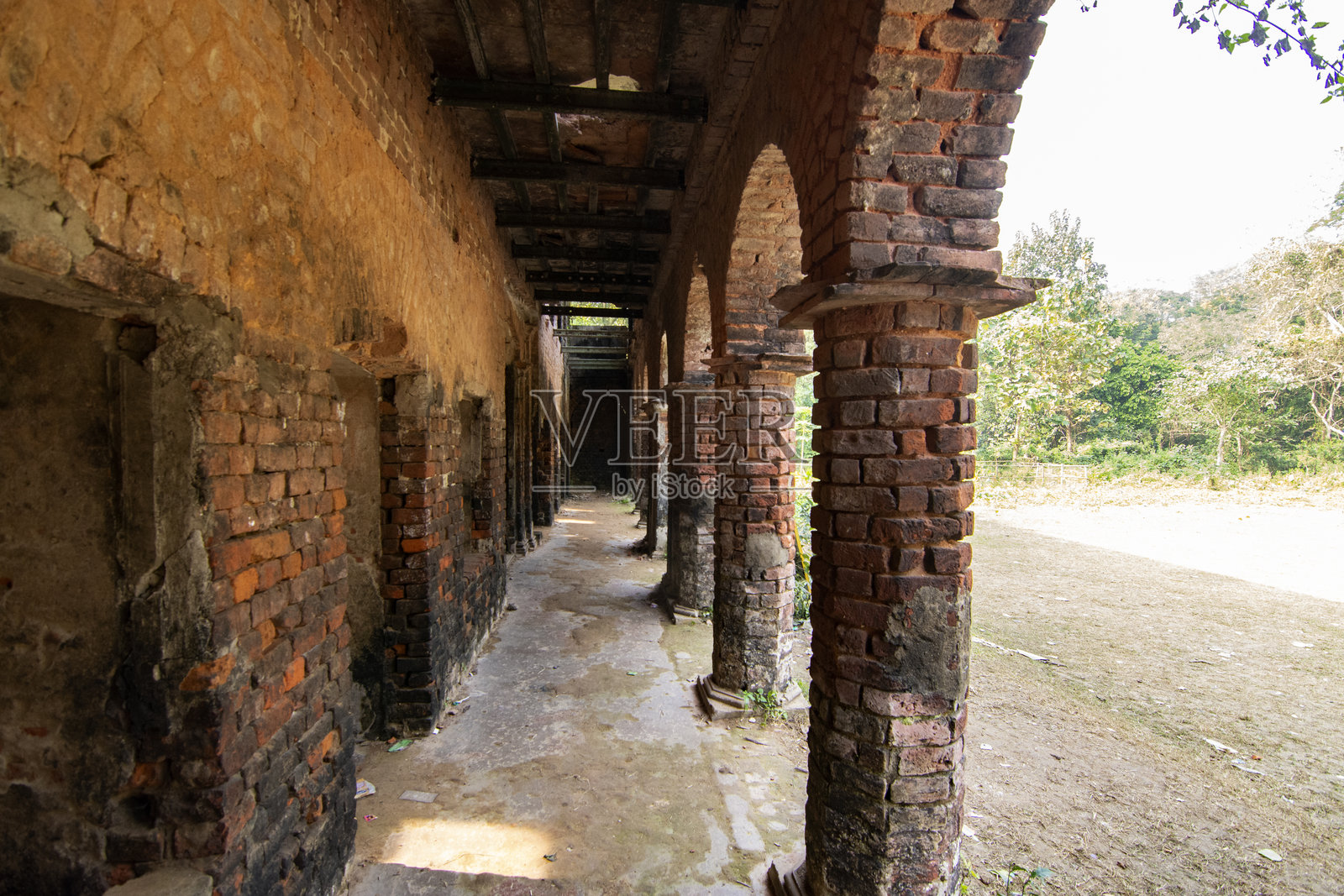 尼尔库提的古老遗迹，英国时期的孟加拉建筑照片摄影图片