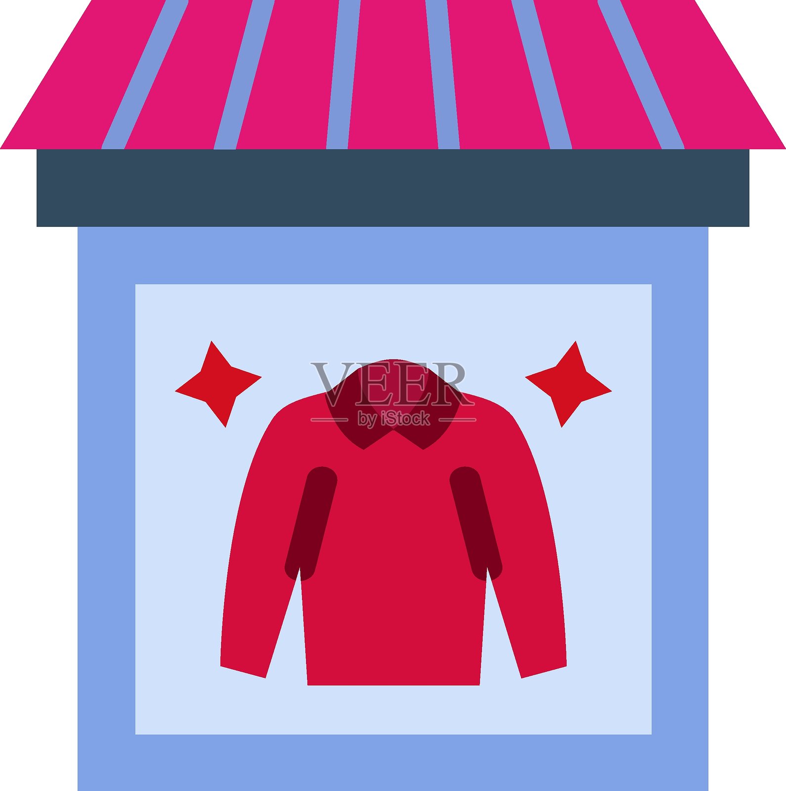 商店展示图标风格的矢量设计插画图片素材