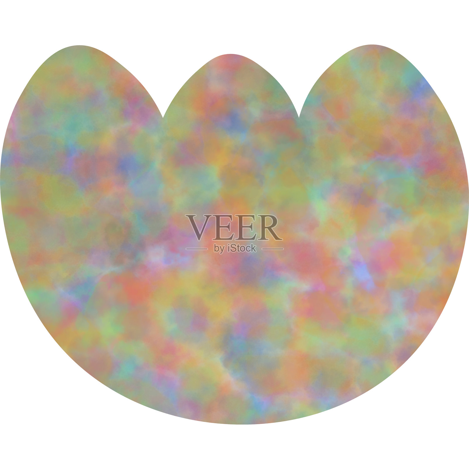 带有美丽水彩图案的郁金香图标剪贴画图像插画图片素材