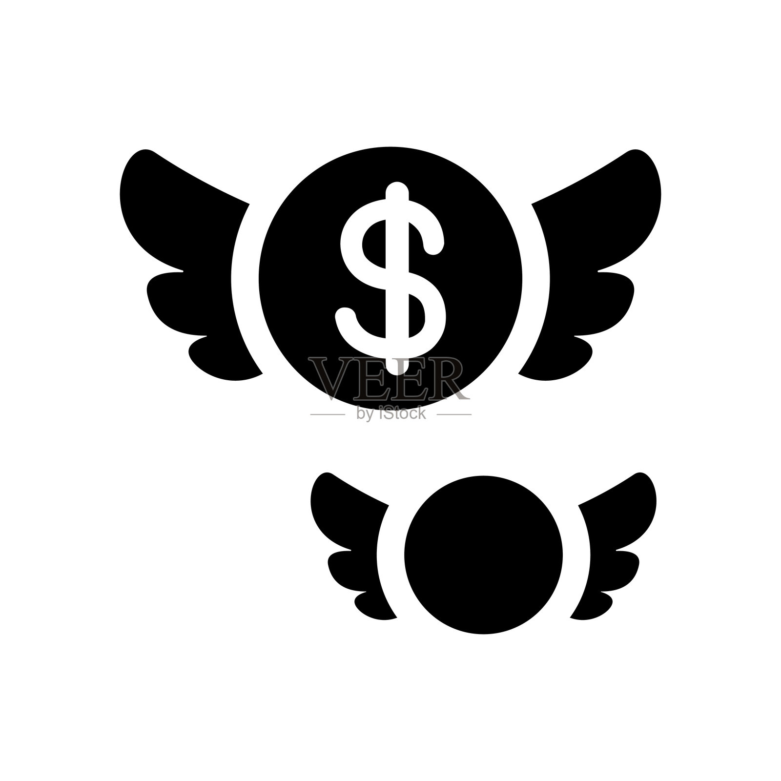 损失金钱图标矢量插图图形设计插画图片素材