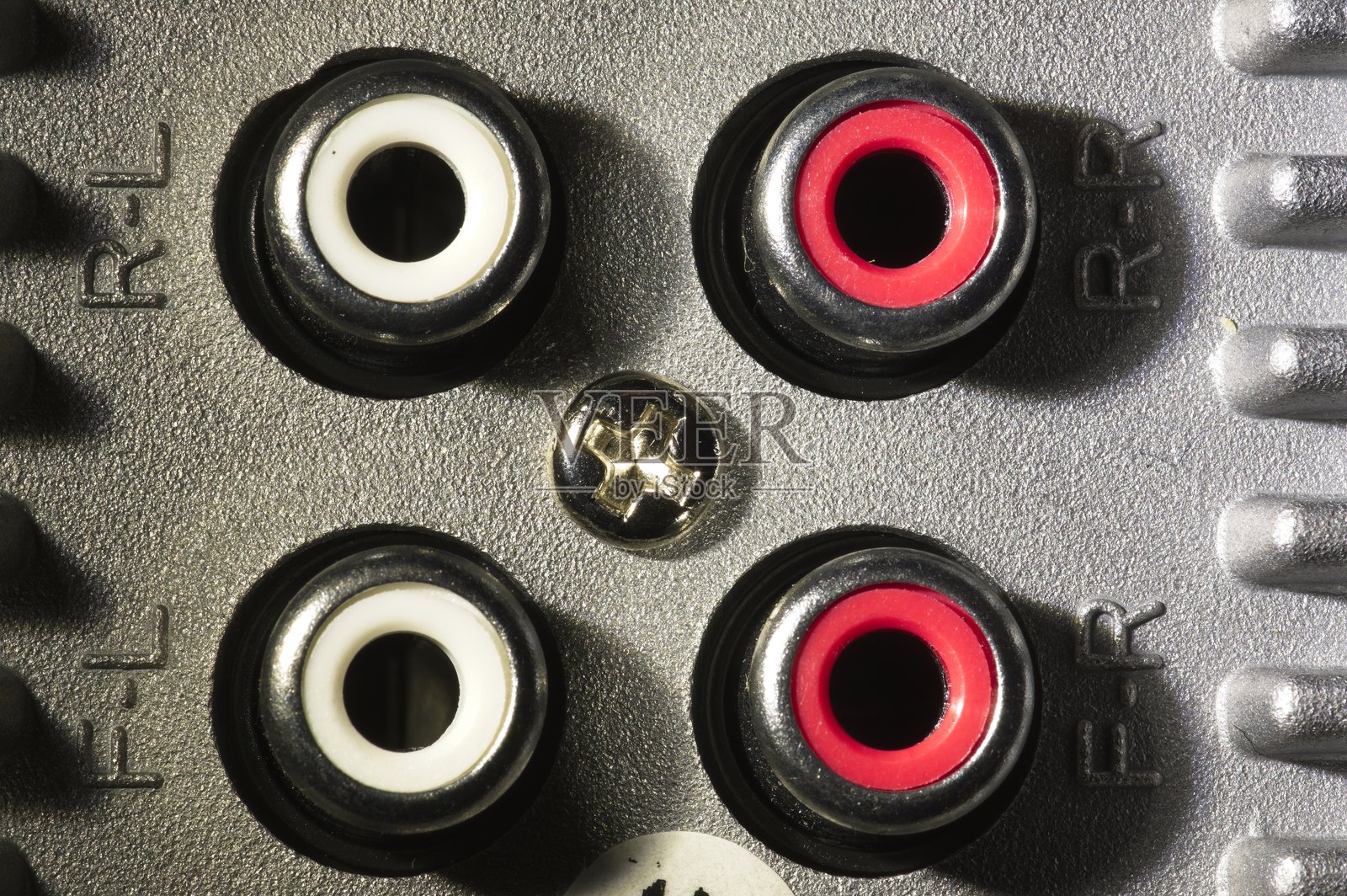 立体声系统的音频插孔照片摄影图片