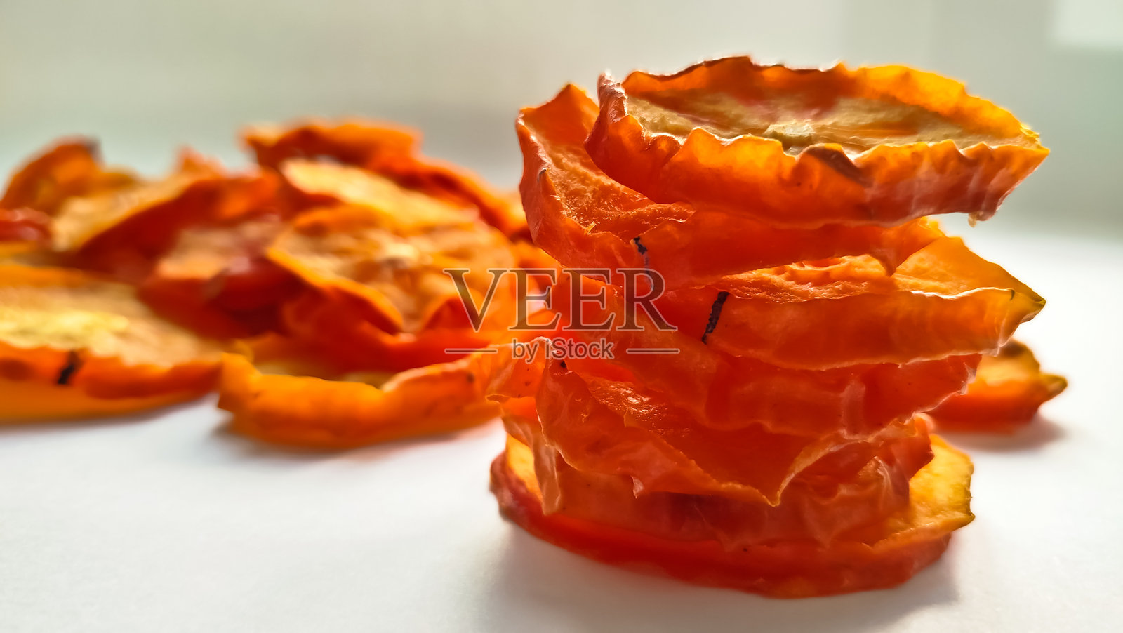 干柿子果。照片摄影图片