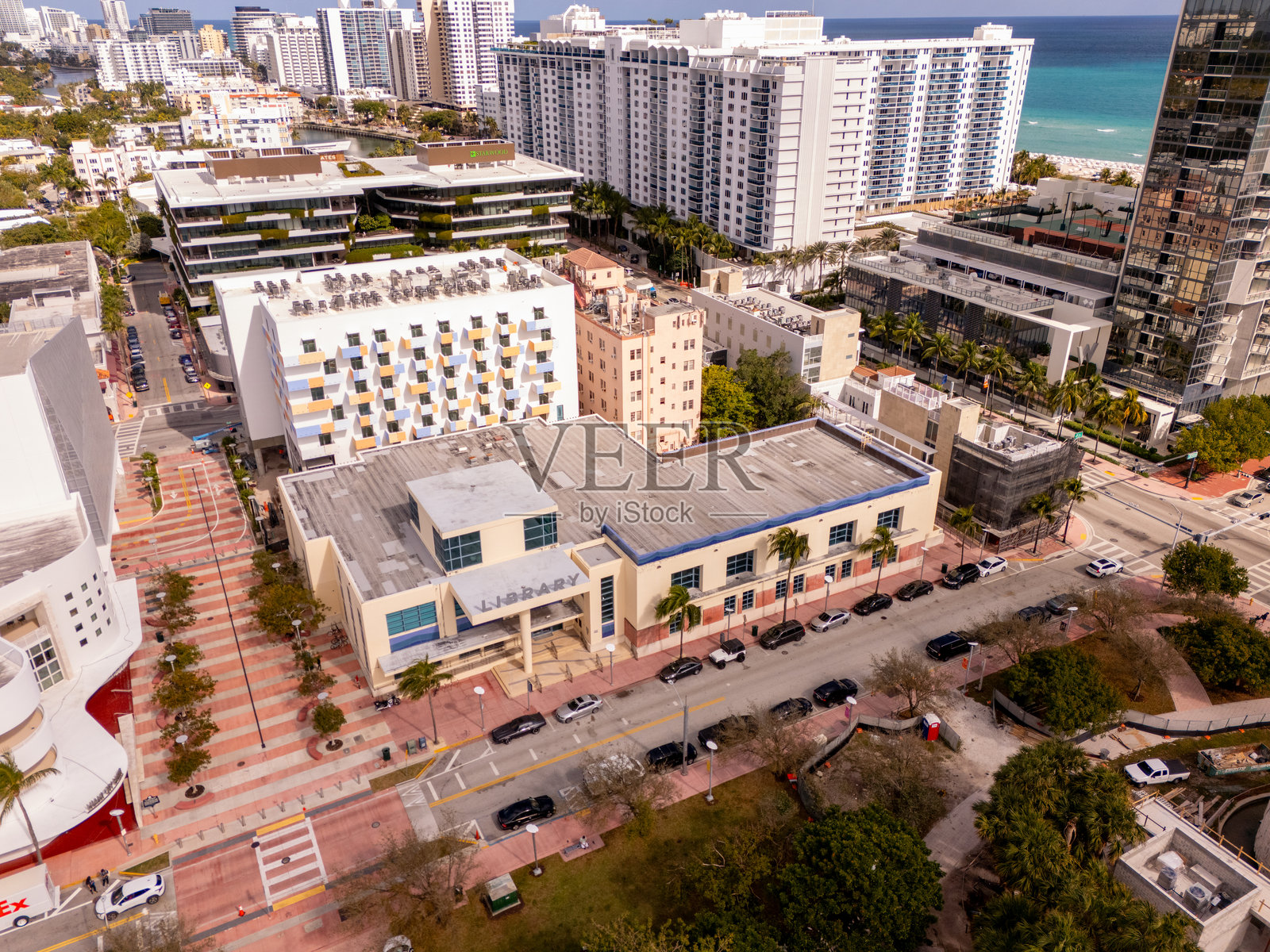 迈阿密海滩图书馆22街照片摄影图片