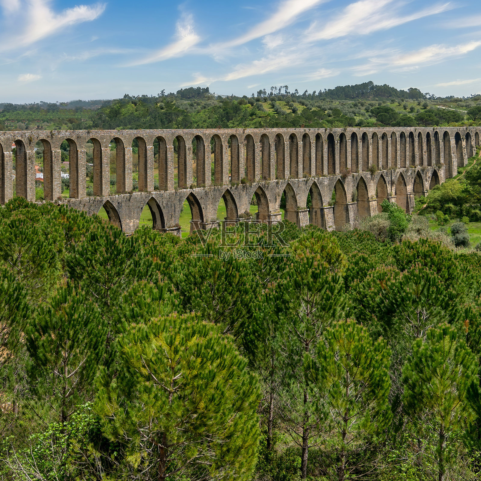 佩戈埃斯水道与基督教骑士团的城堡和修道院照片摄影图片
