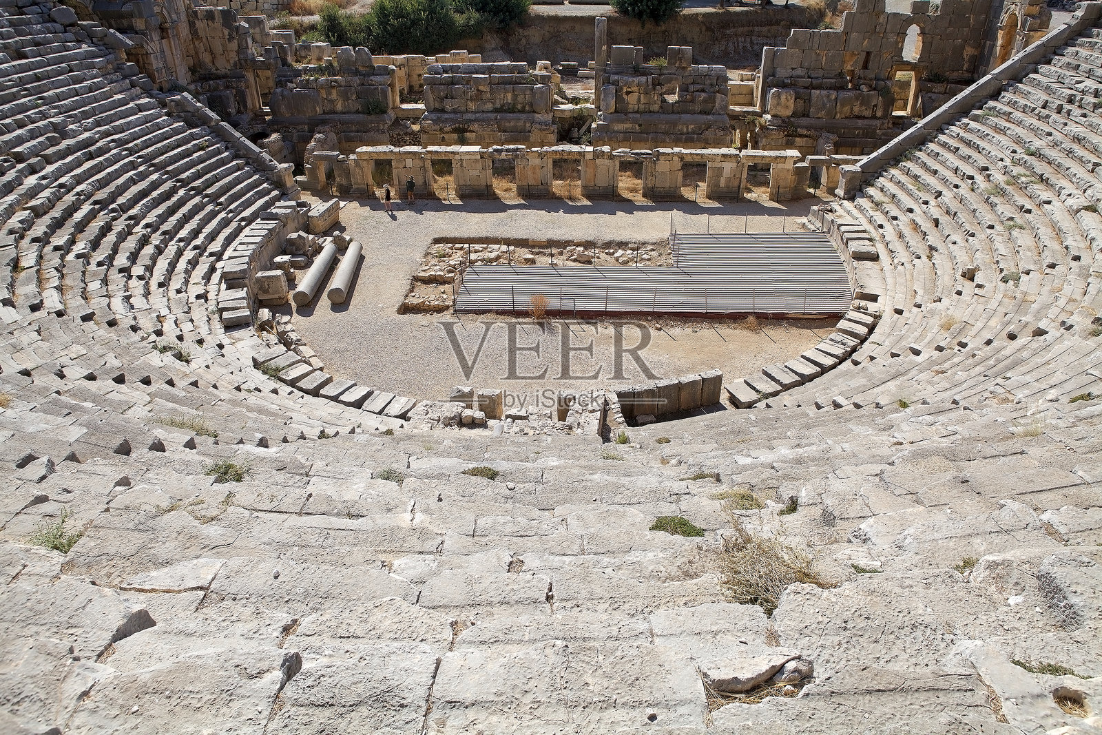 米拉古剧场，位于古代吕基亚的一个古镇，如今是土耳其的德姆雷镇。照片摄影图片