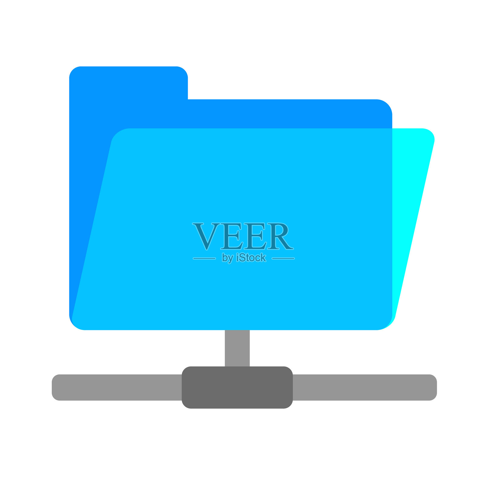 网络上的扁平文件夹插画图片素材