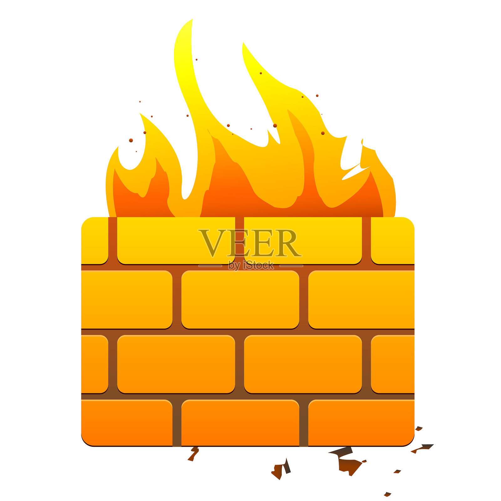 防火墙的图标插画图片素材