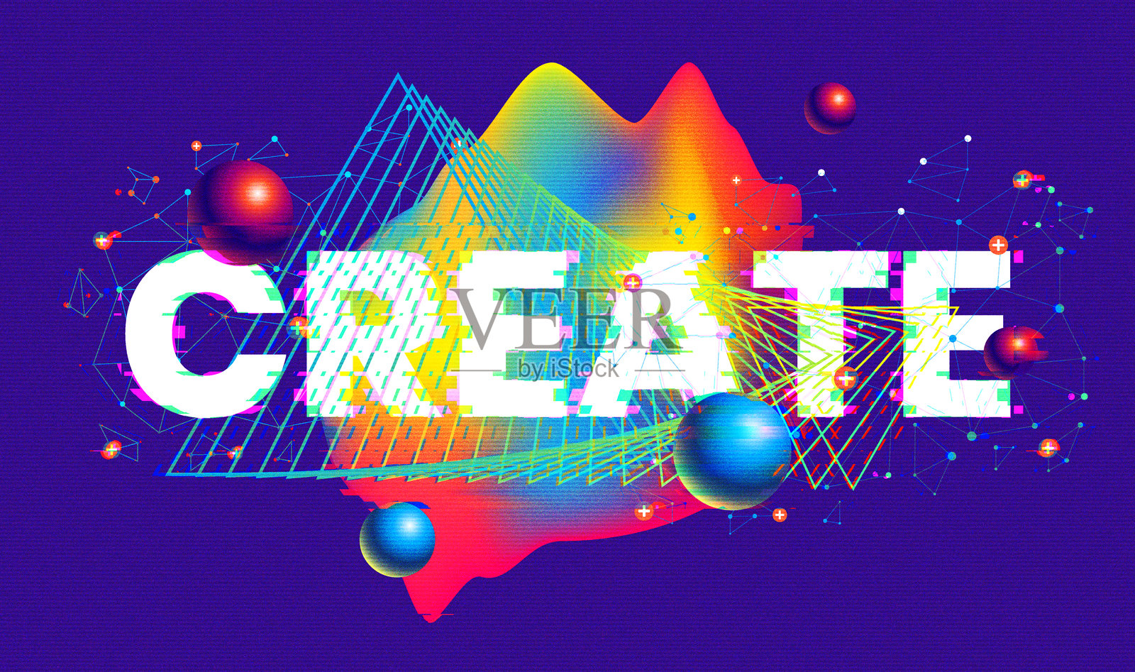 创建故障设计插画图片素材