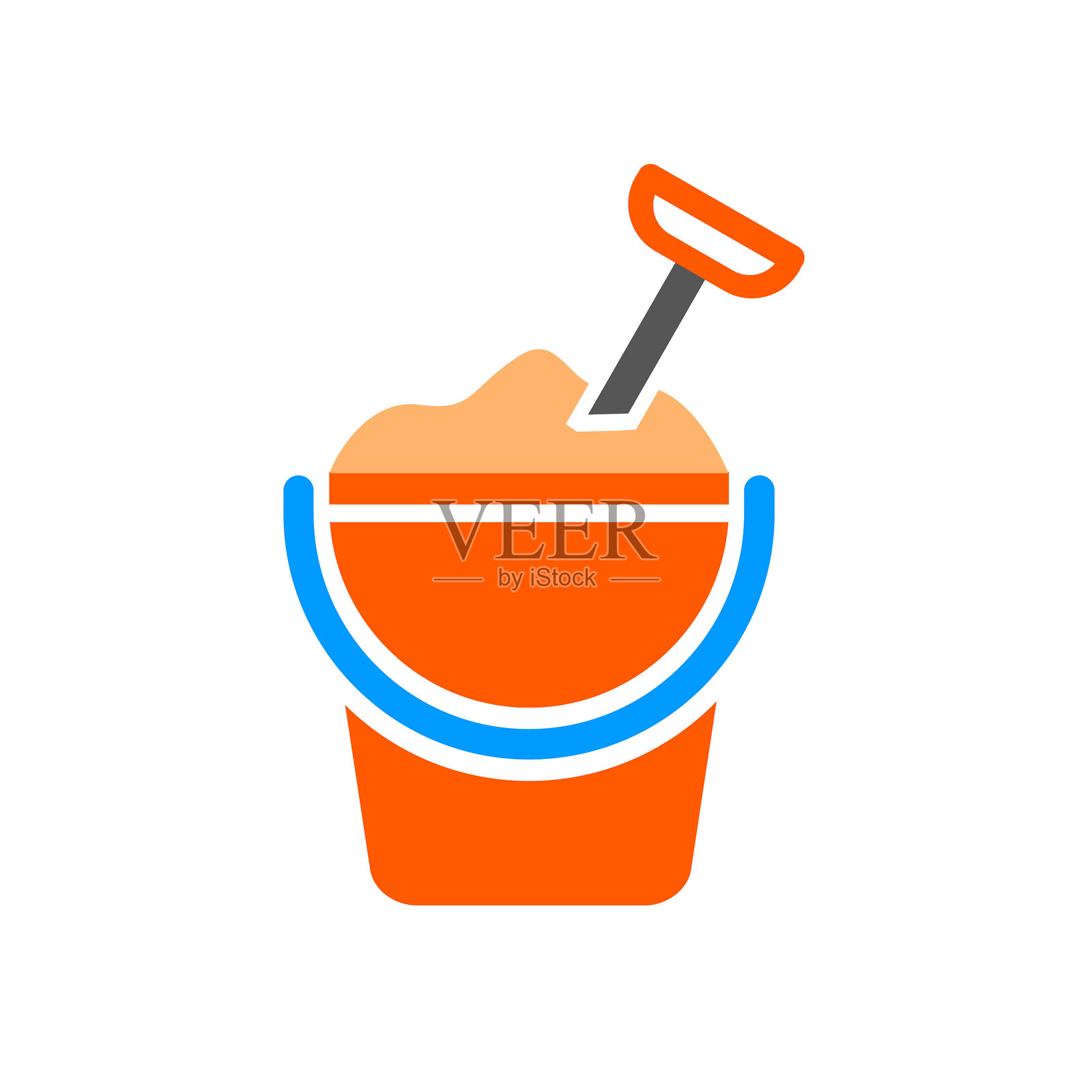 沙滩上斗插画图片素材