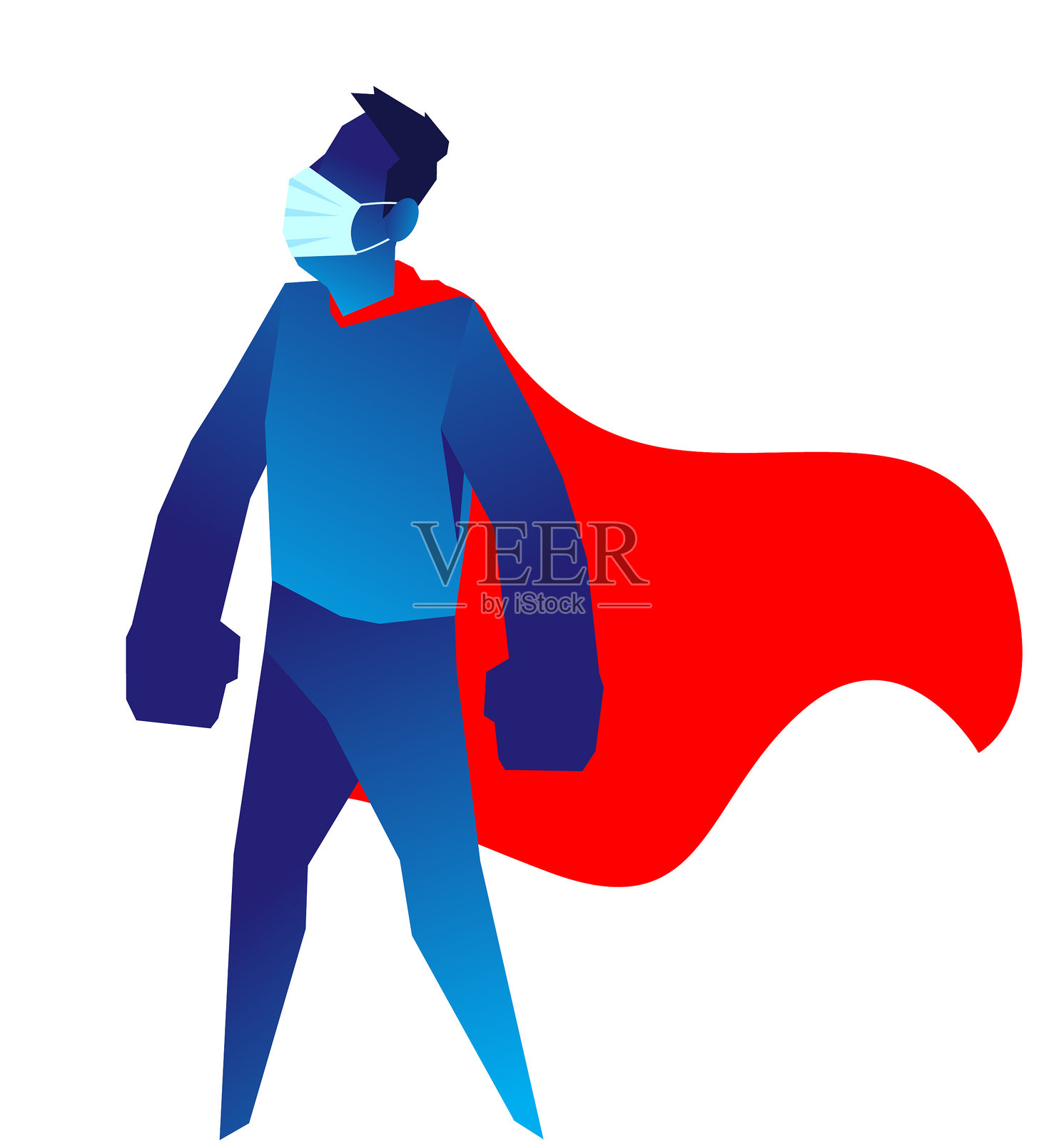 超级英雄对抗Corona插画图片素材