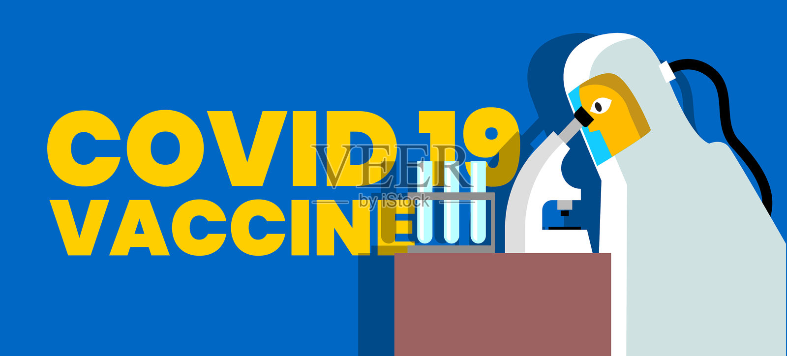 冠状病毒流行疫苗医学研究插画图片素材