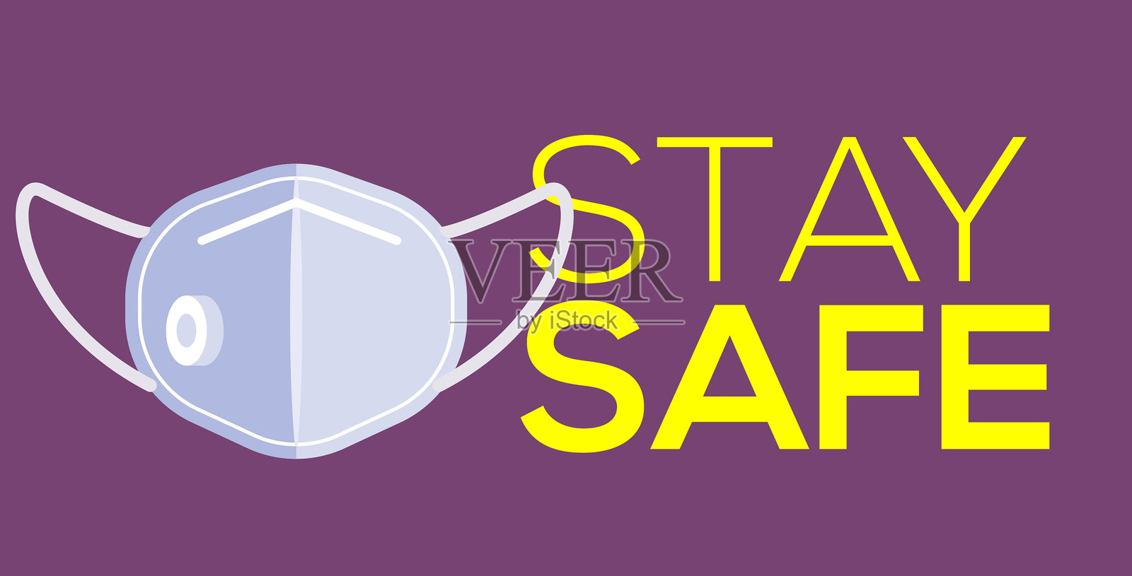 冠状疫情口罩信息标志插画图片素材