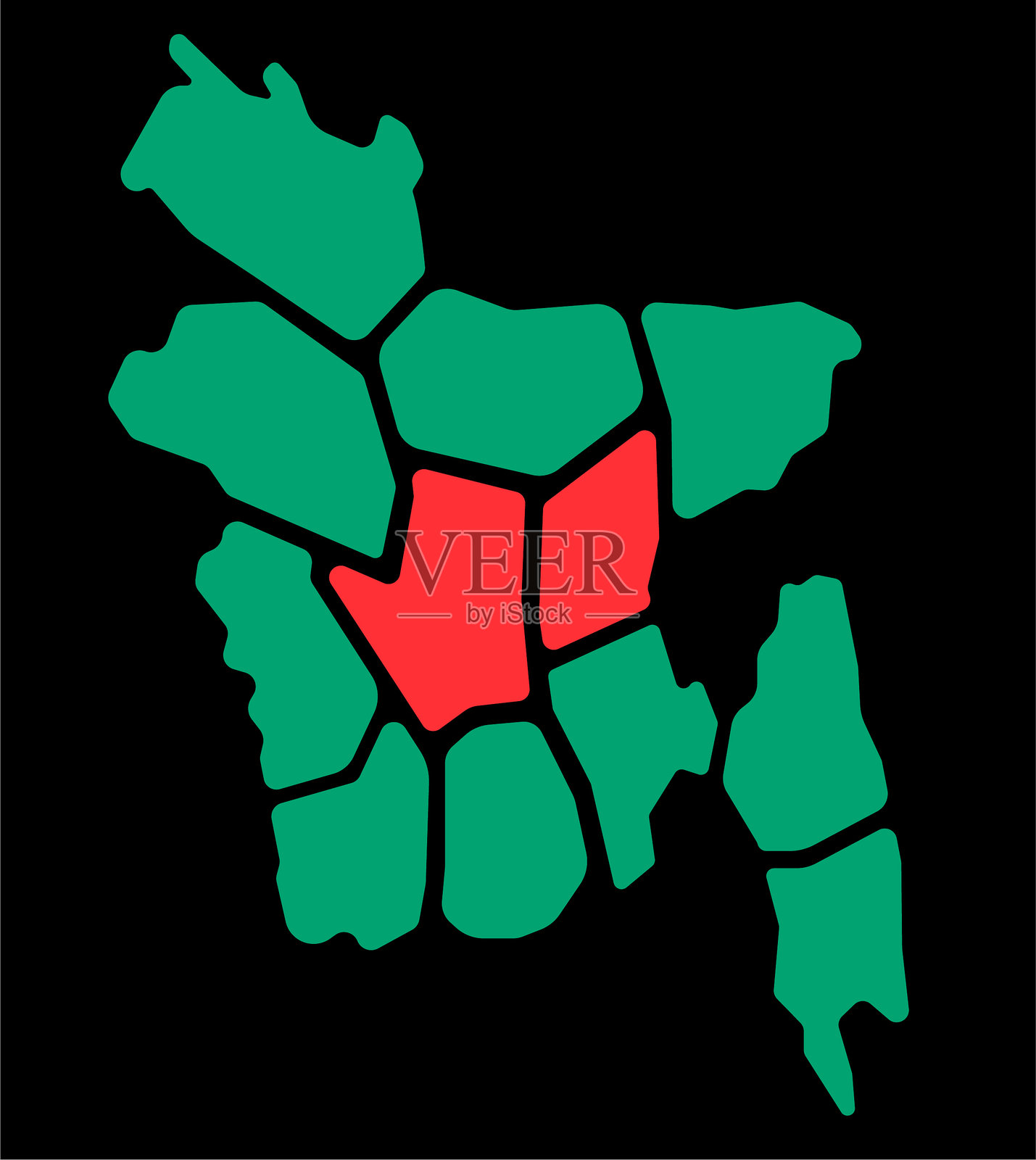 孟加拉国地图插画图片素材