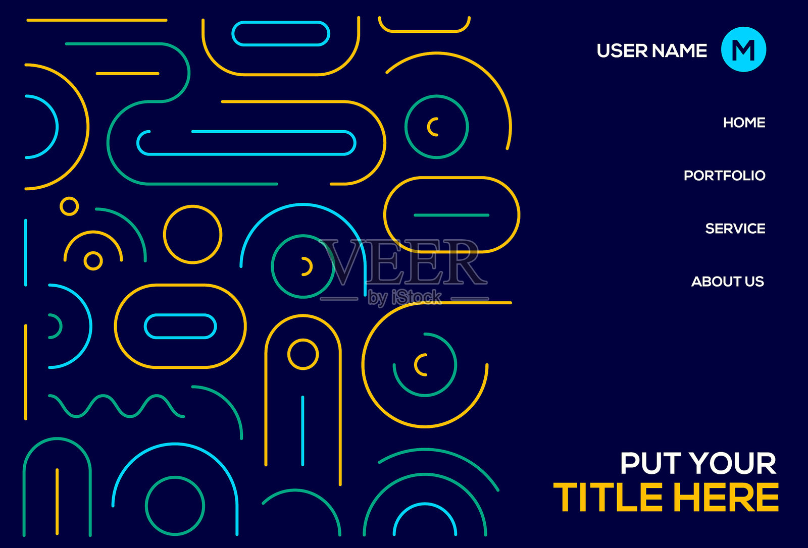 用拷贝空间抽象线条图案设计插画图片素材