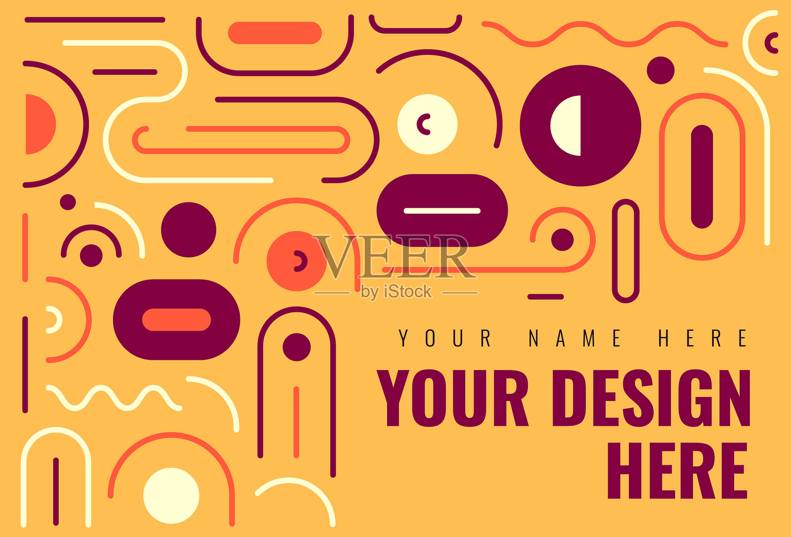 用拷贝空间抽象线条图案设计插画图片素材