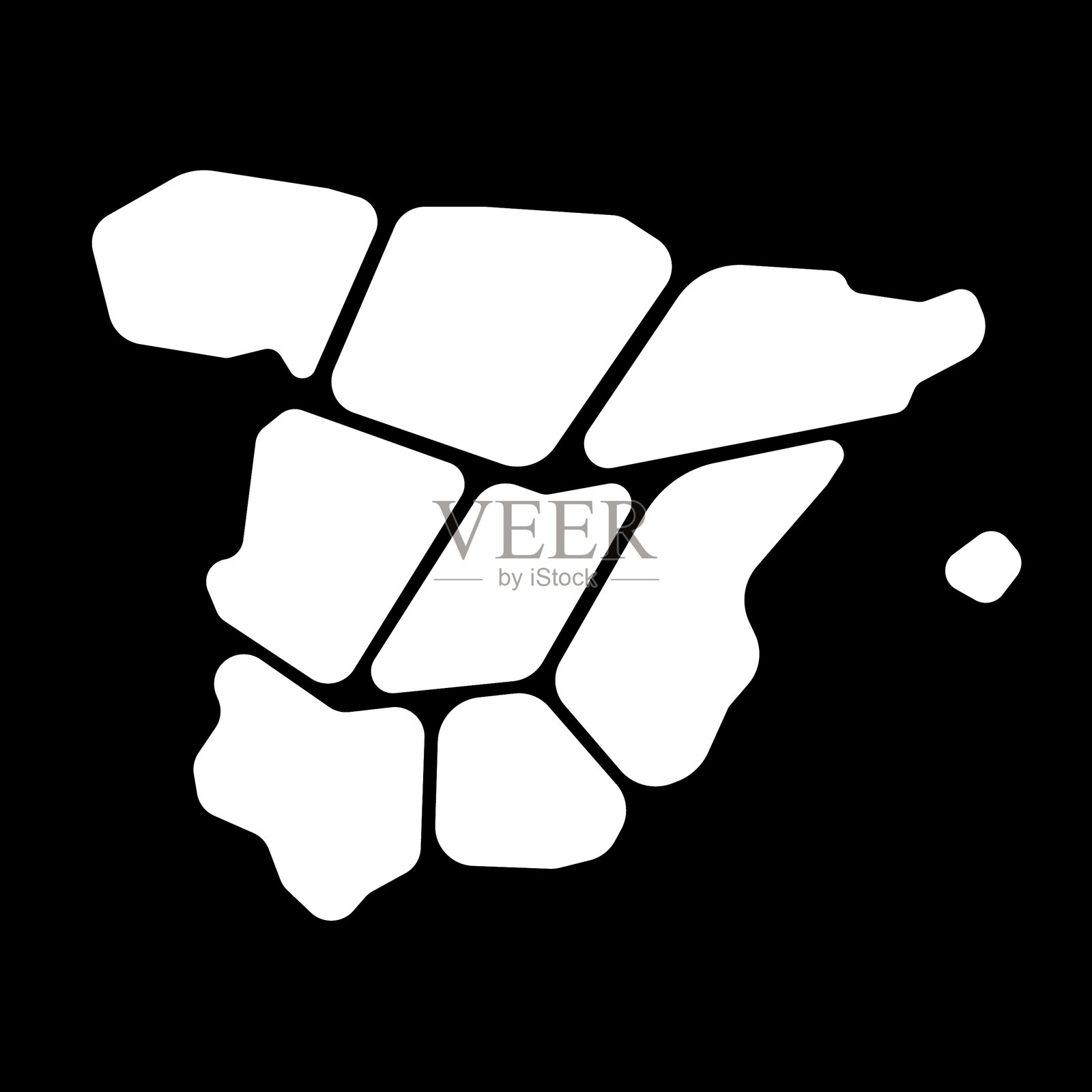 西班牙地图分成了几个部分设计元素图片