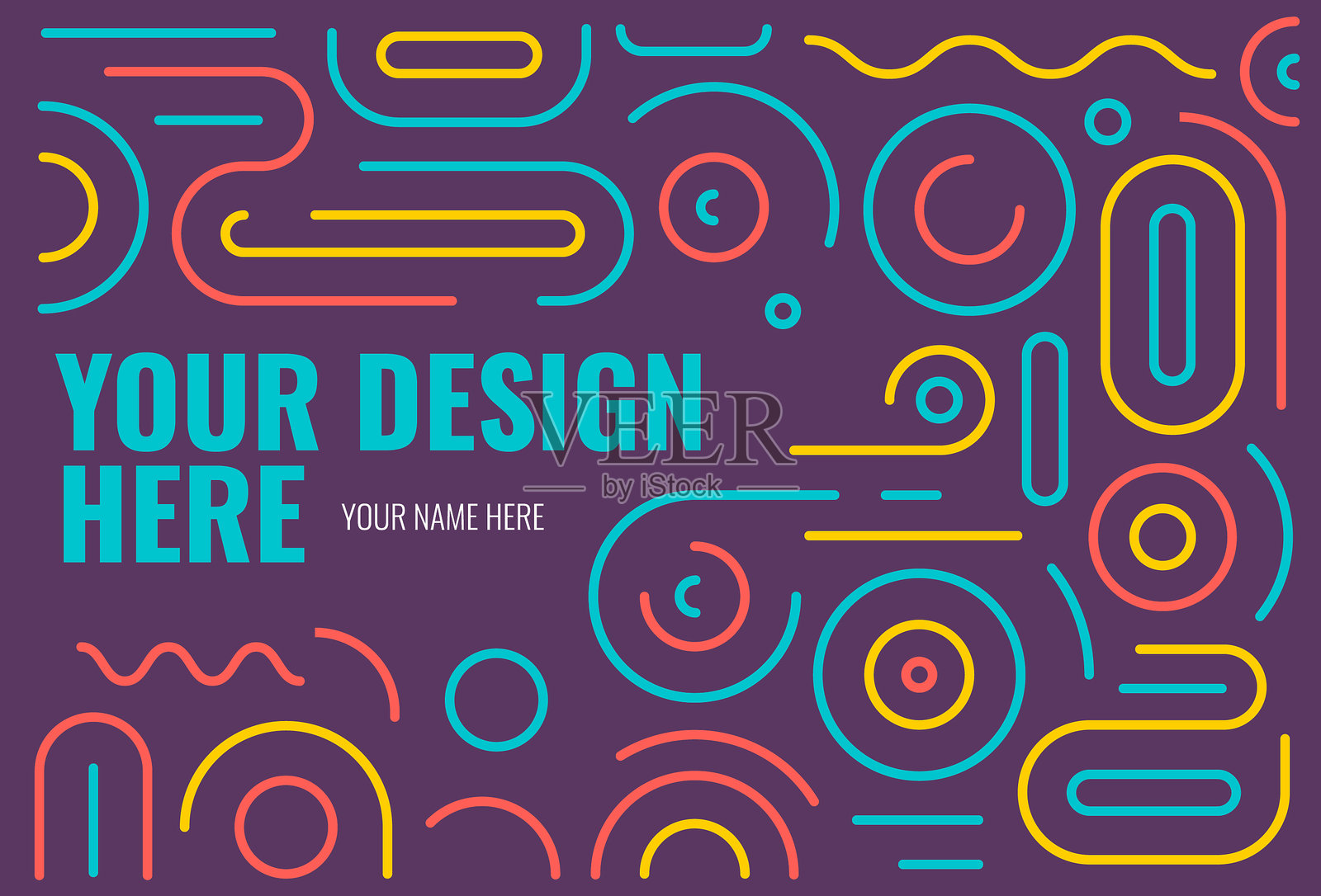 用拷贝空间抽象线条图案设计插画图片素材