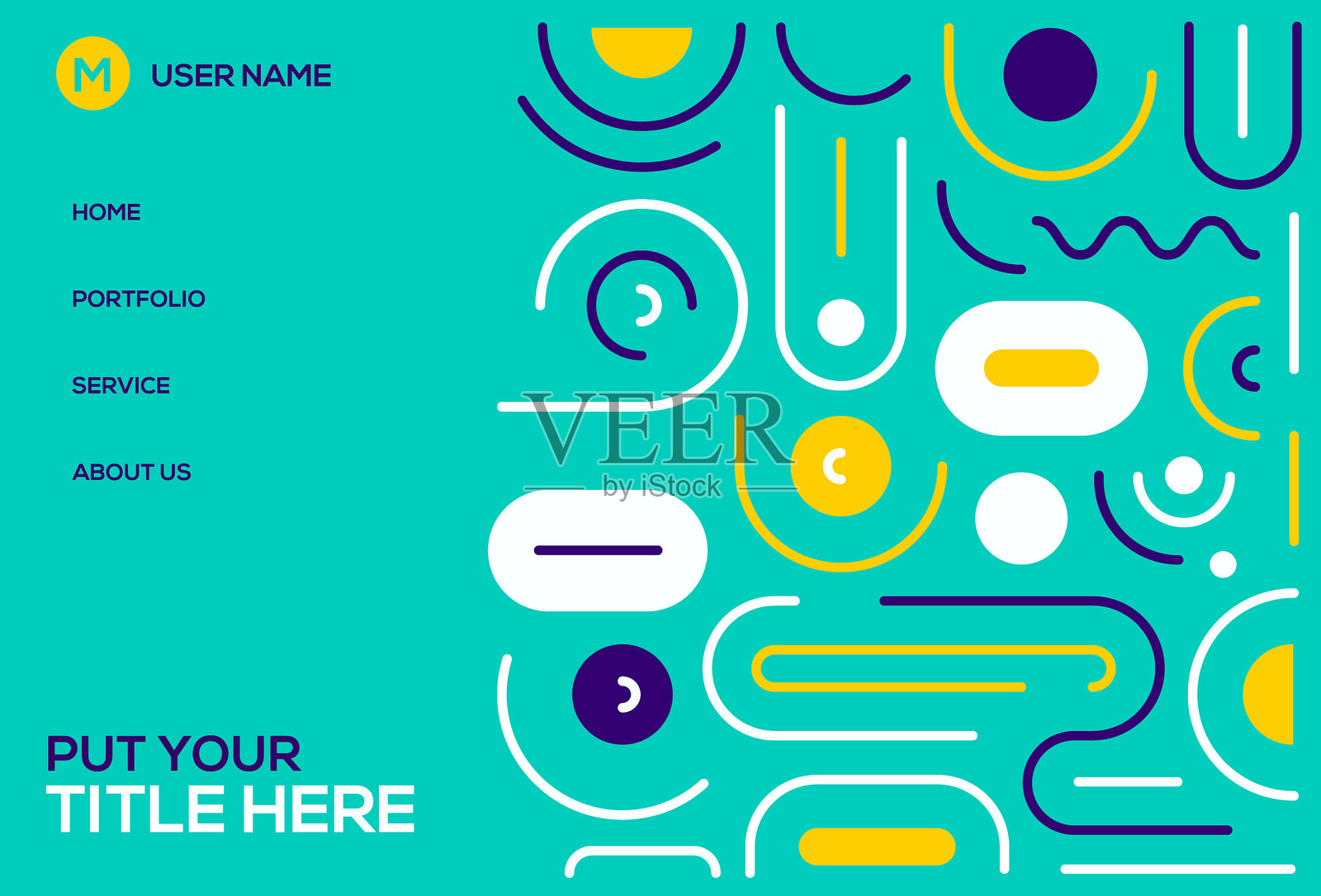 用拷贝空间抽象线条图案设计插画图片素材