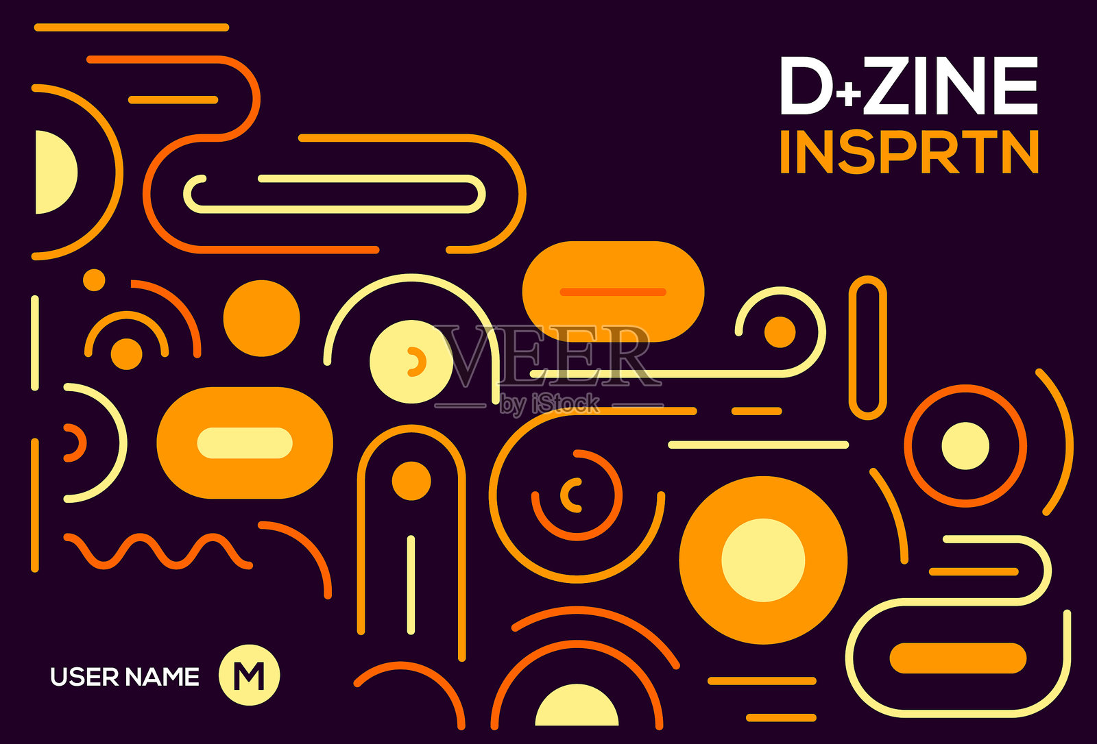 用拷贝空间抽象线条图案设计插画图片素材