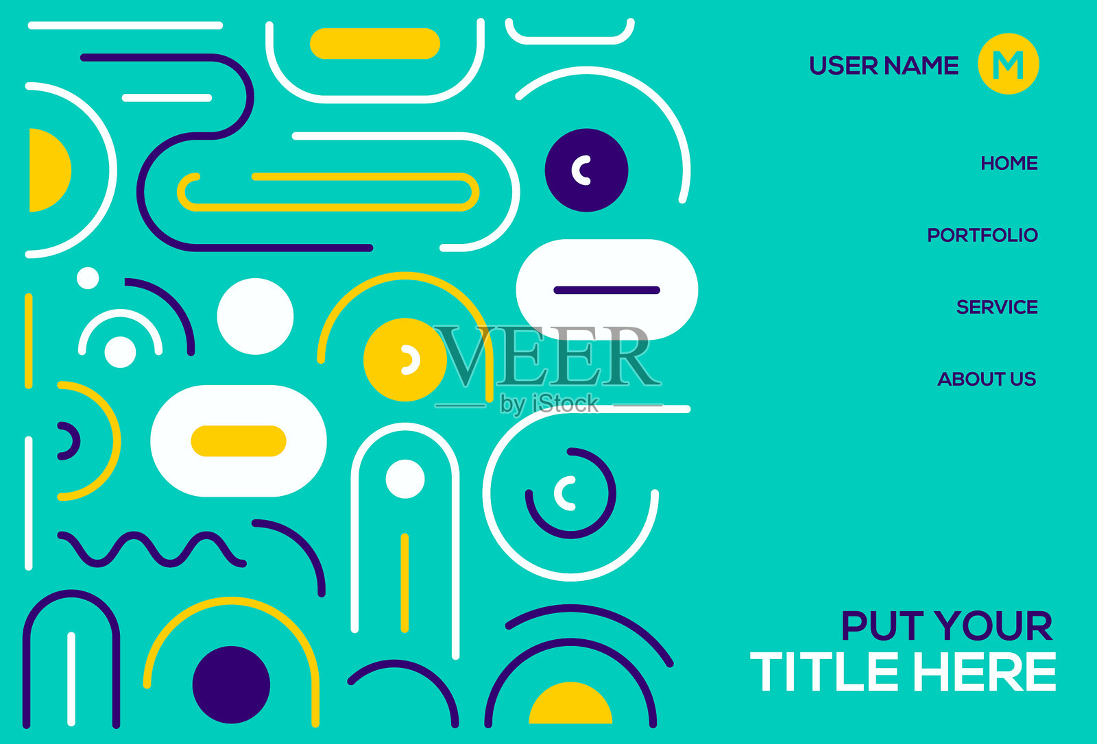 用拷贝空间抽象线条图案设计插画图片素材