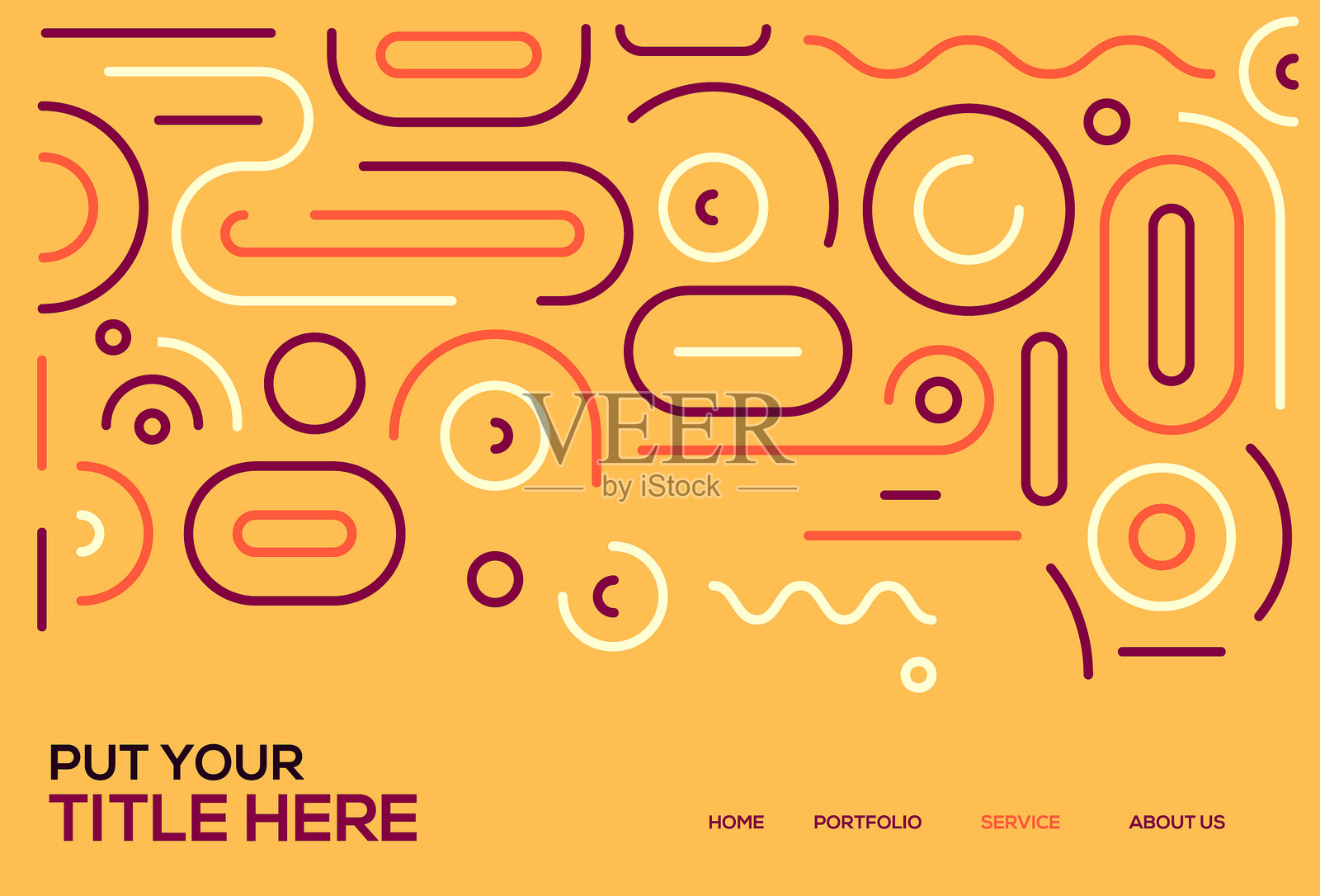 用拷贝空间抽象线条图案设计插画图片素材