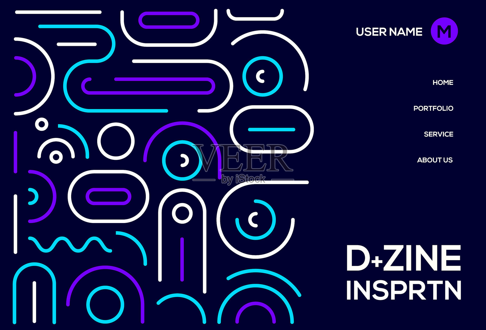 用拷贝空间抽象线条图案设计插画图片素材