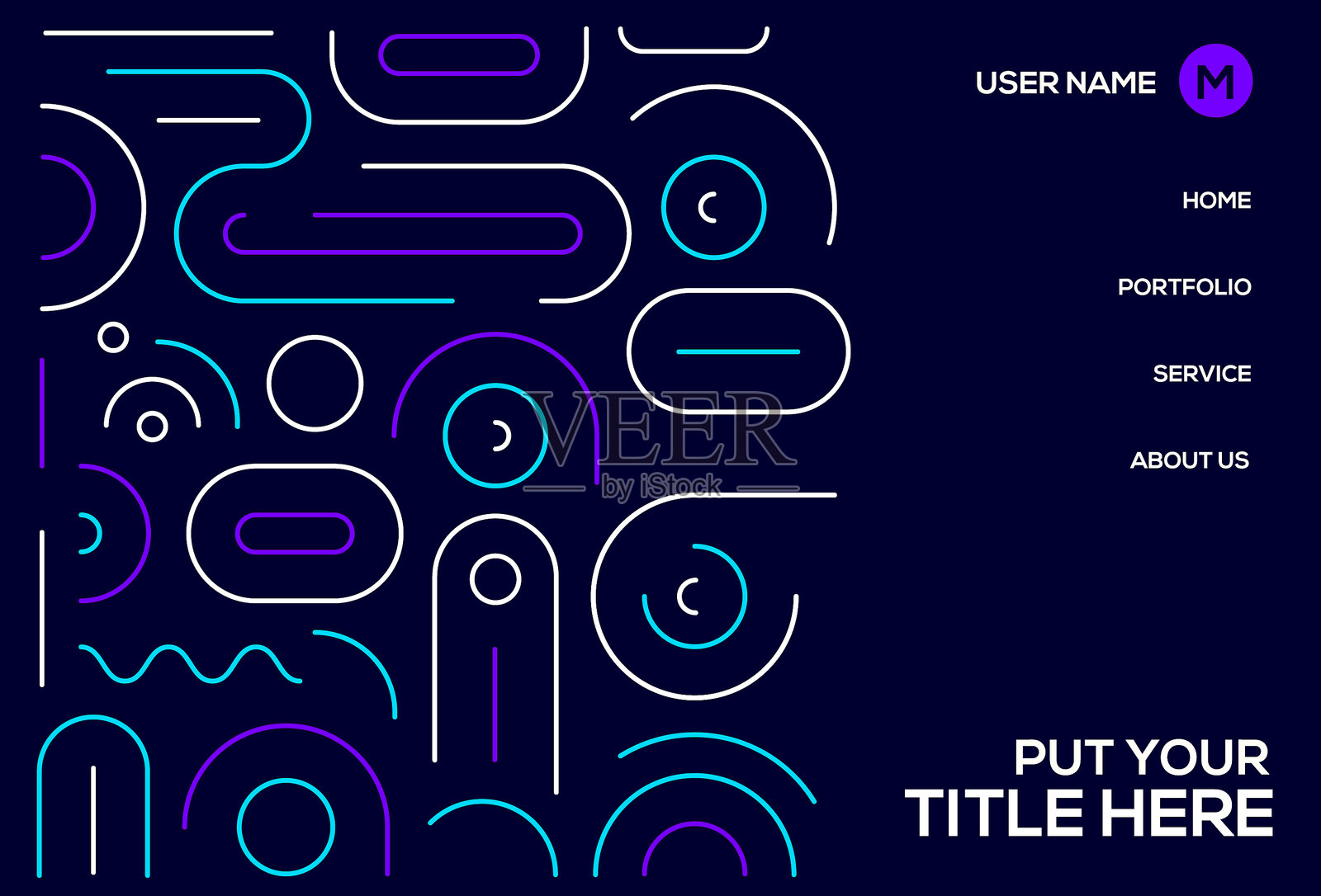 用拷贝空间抽象线条图案设计插画图片素材