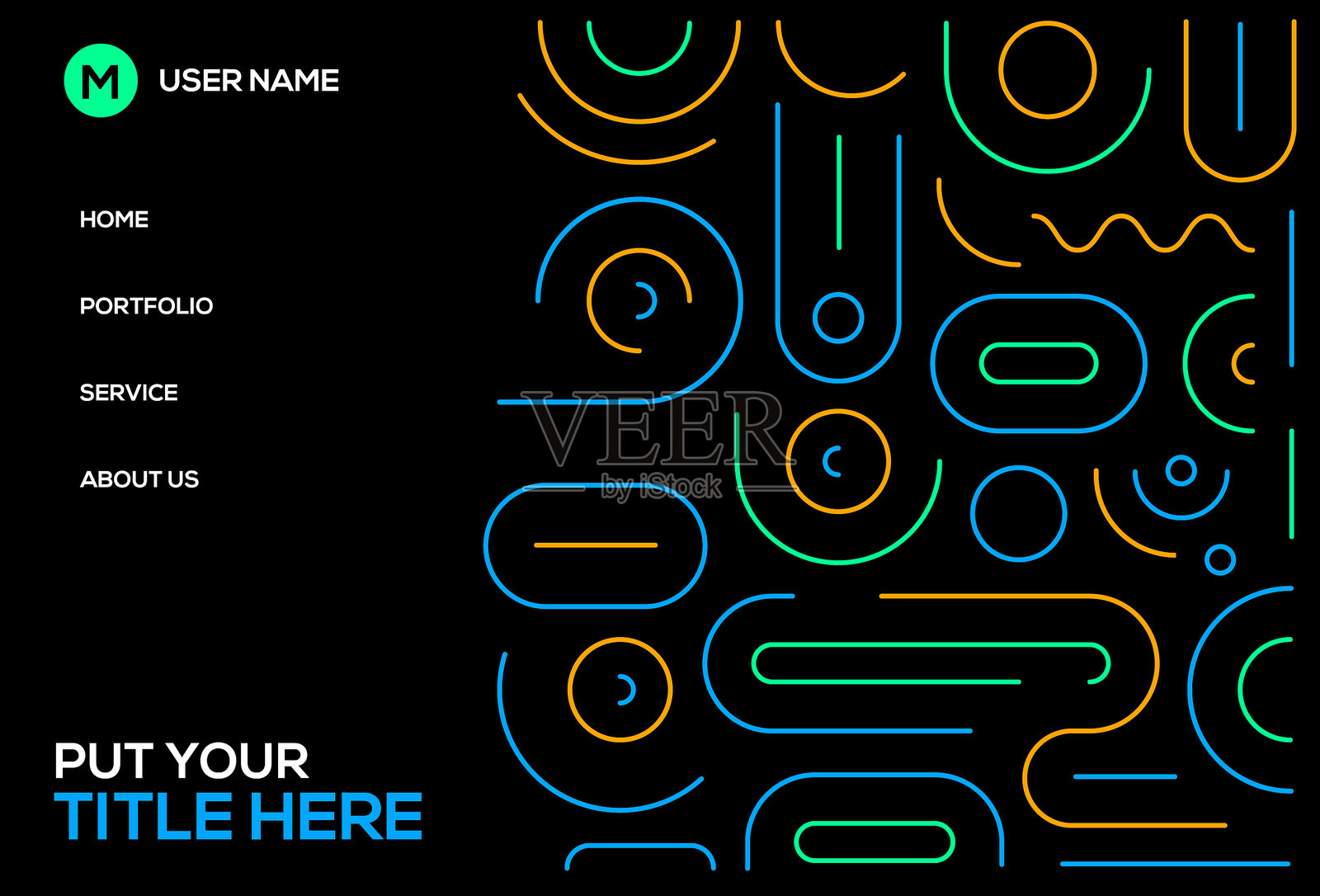 用拷贝空间抽象线条图案设计插画图片素材