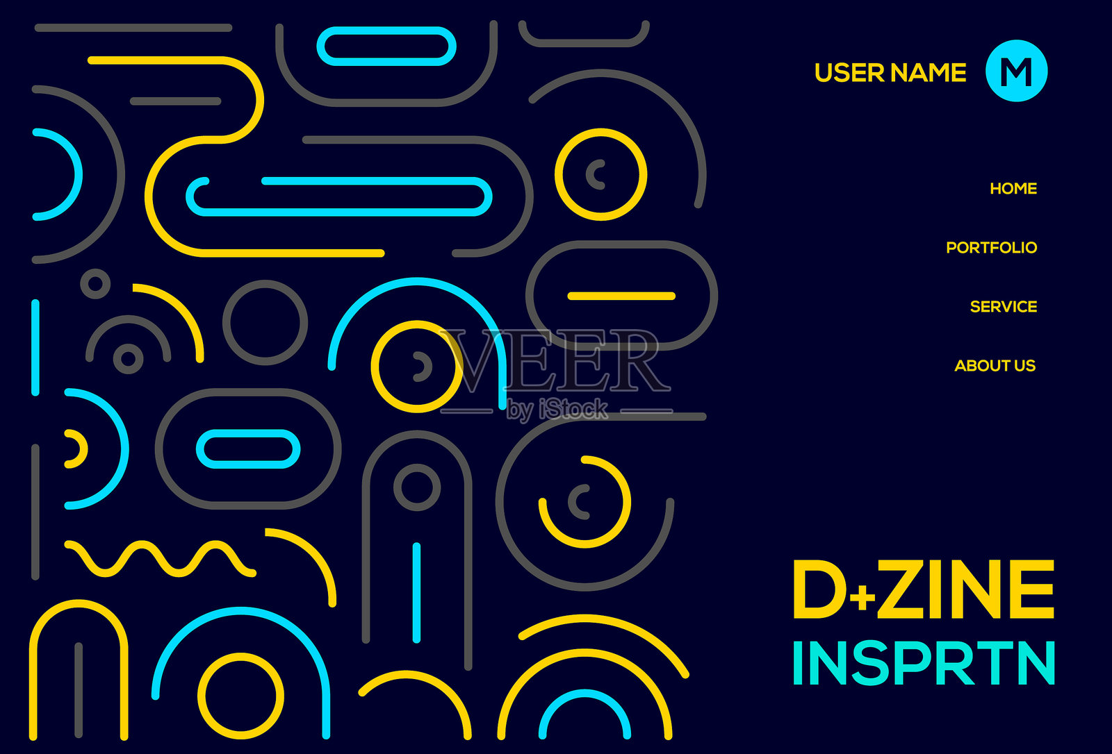 用拷贝空间抽象线条图案设计插画图片素材