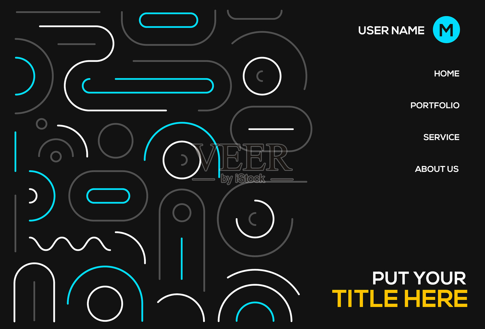 用拷贝空间抽象线条图案设计插画图片素材