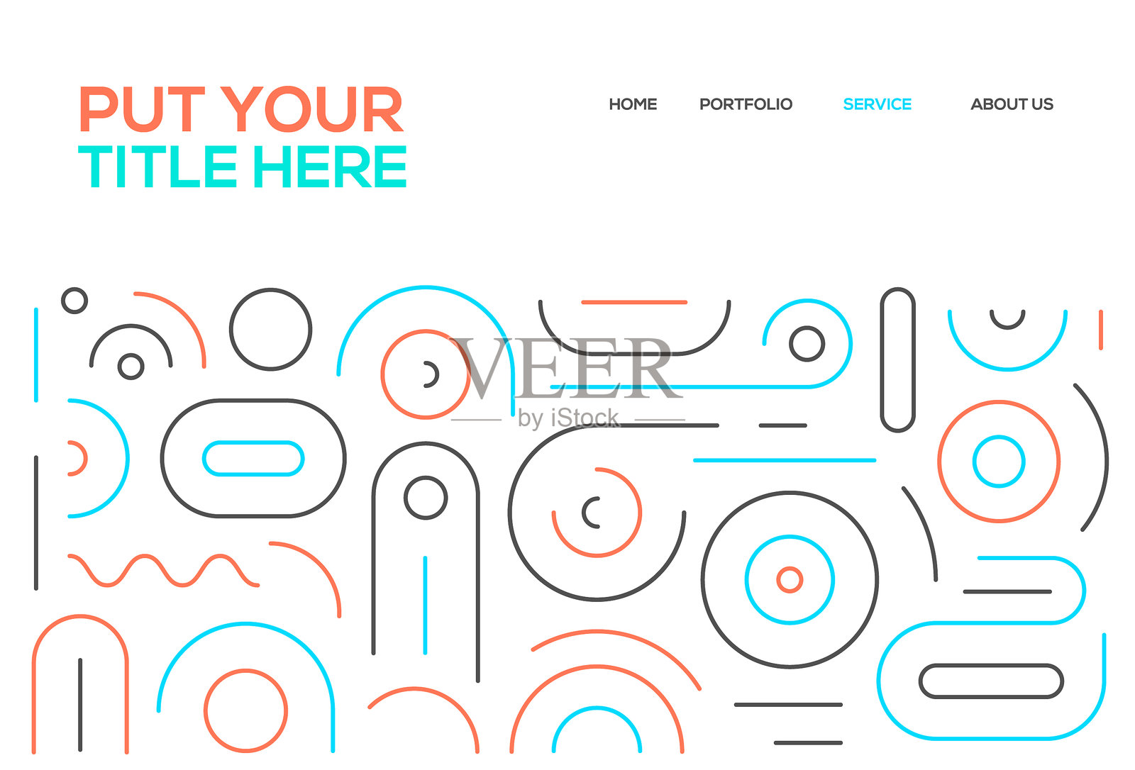 用拷贝空间抽象线条图案设计插画图片素材