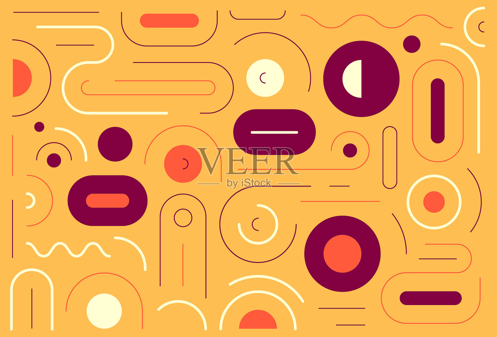 用拷贝空间抽象线条图案设计插画图片素材